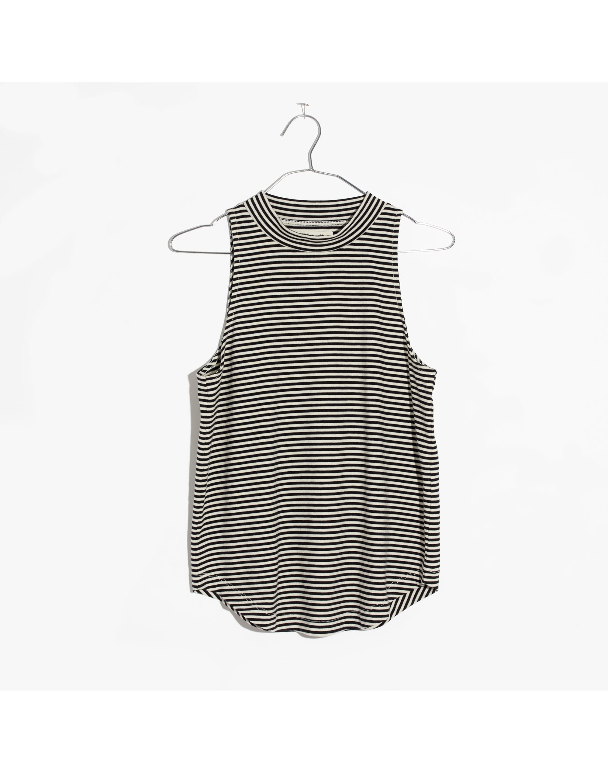 Mockneck Shirttail Tank Top Stripe | Madewell