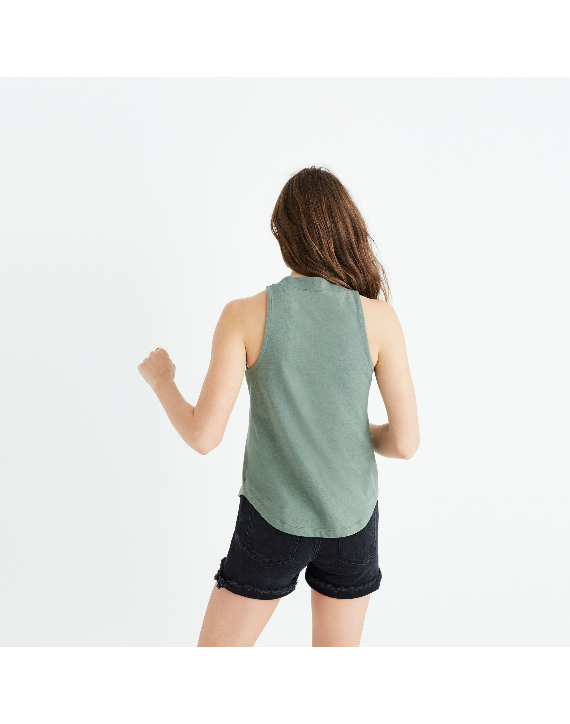 Mockneck Shirttail Tank Top | Madewell