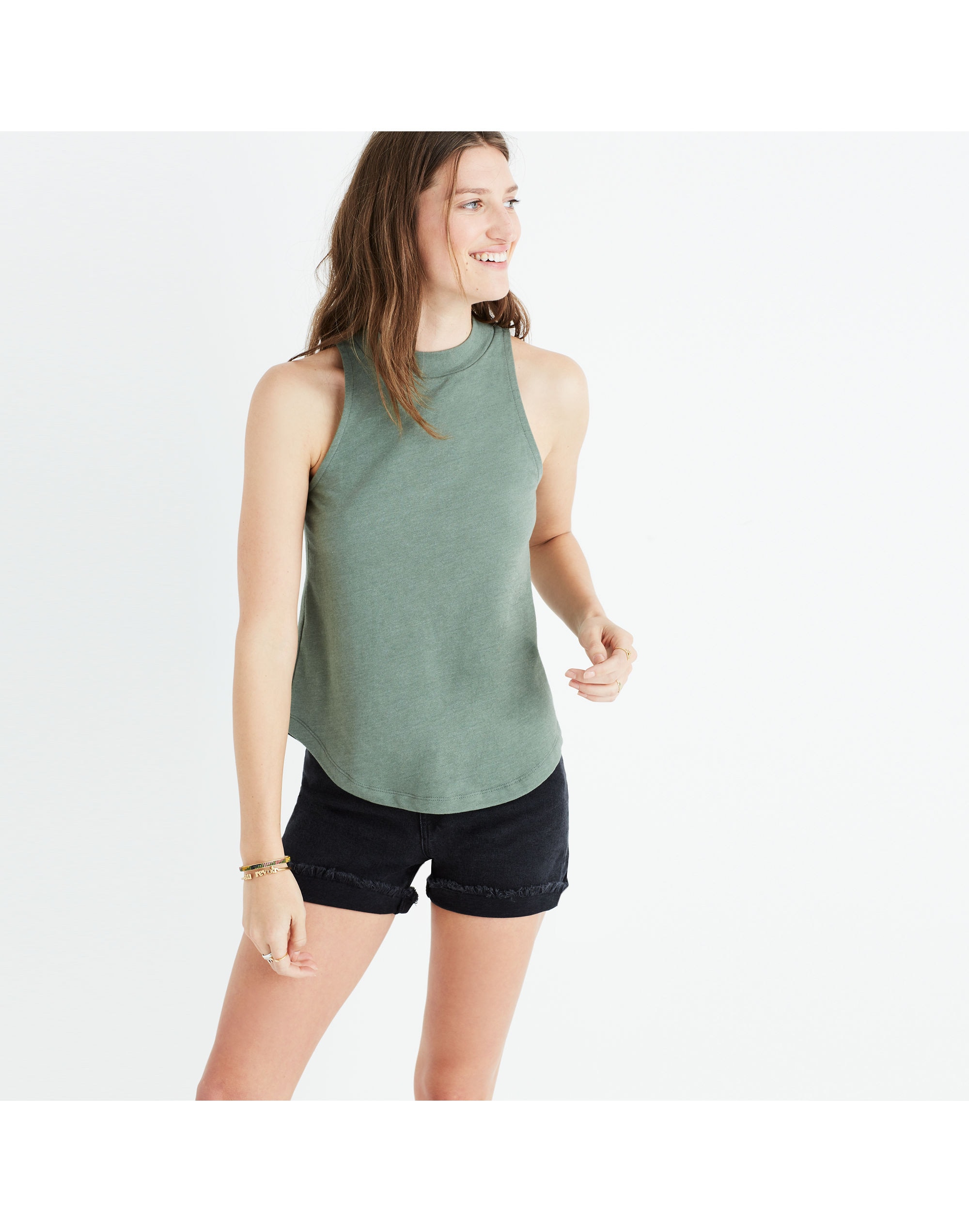 Mockneck Shirttail Tank Top | Madewell