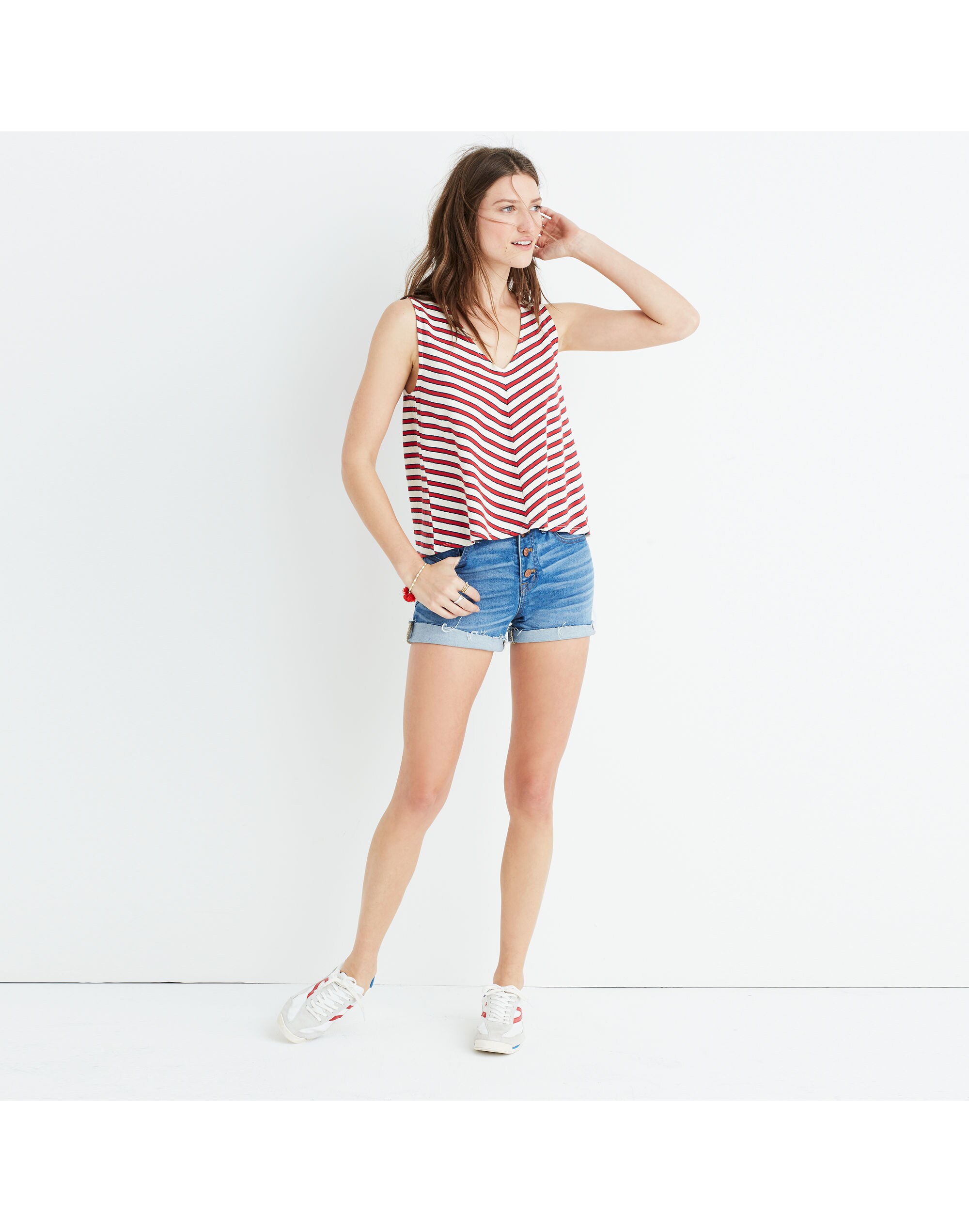 Chevron Stripe Swingy Tank Top | Madewell