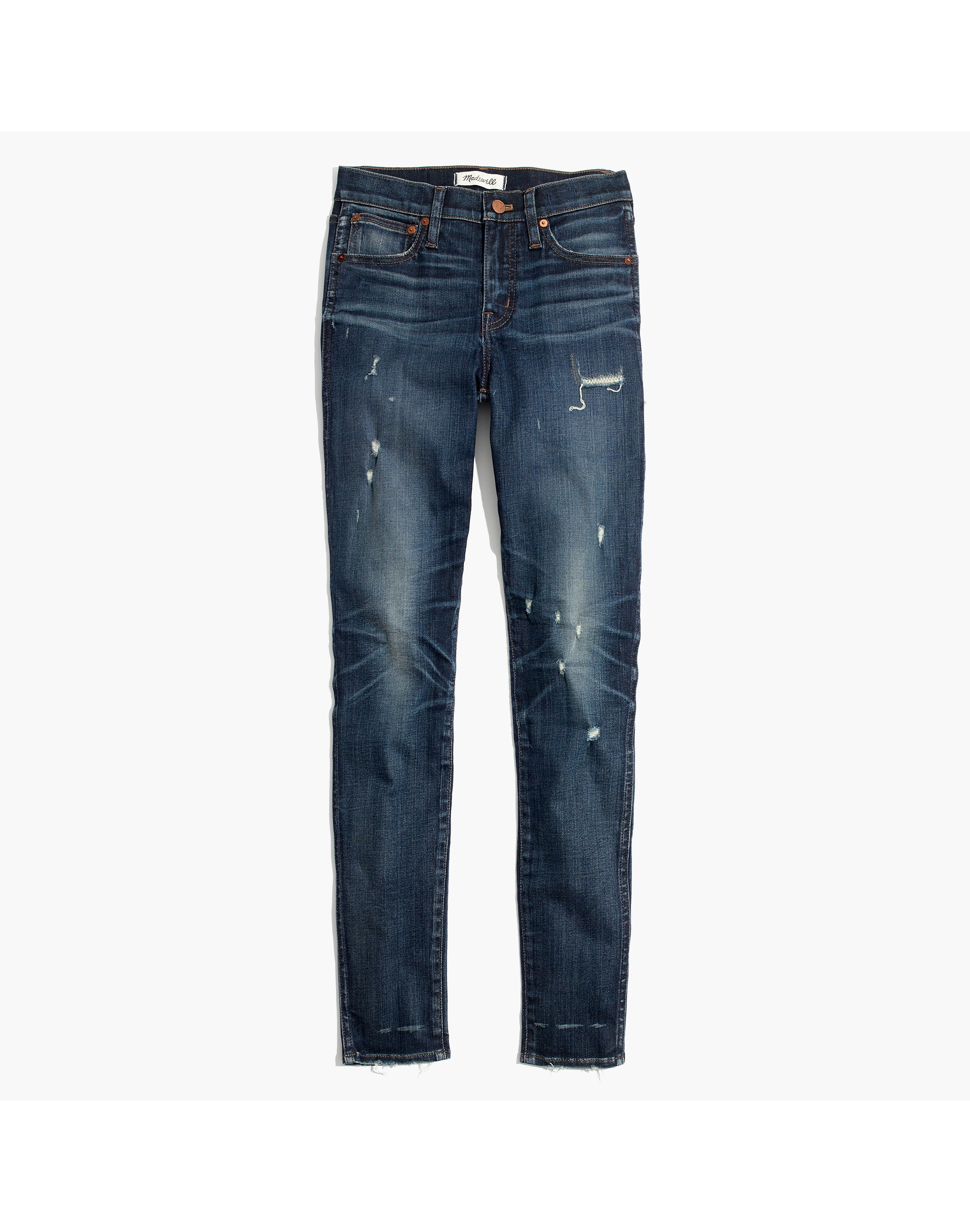 Taller 9 High-Rise Skinny Jeans: Distressed Edition