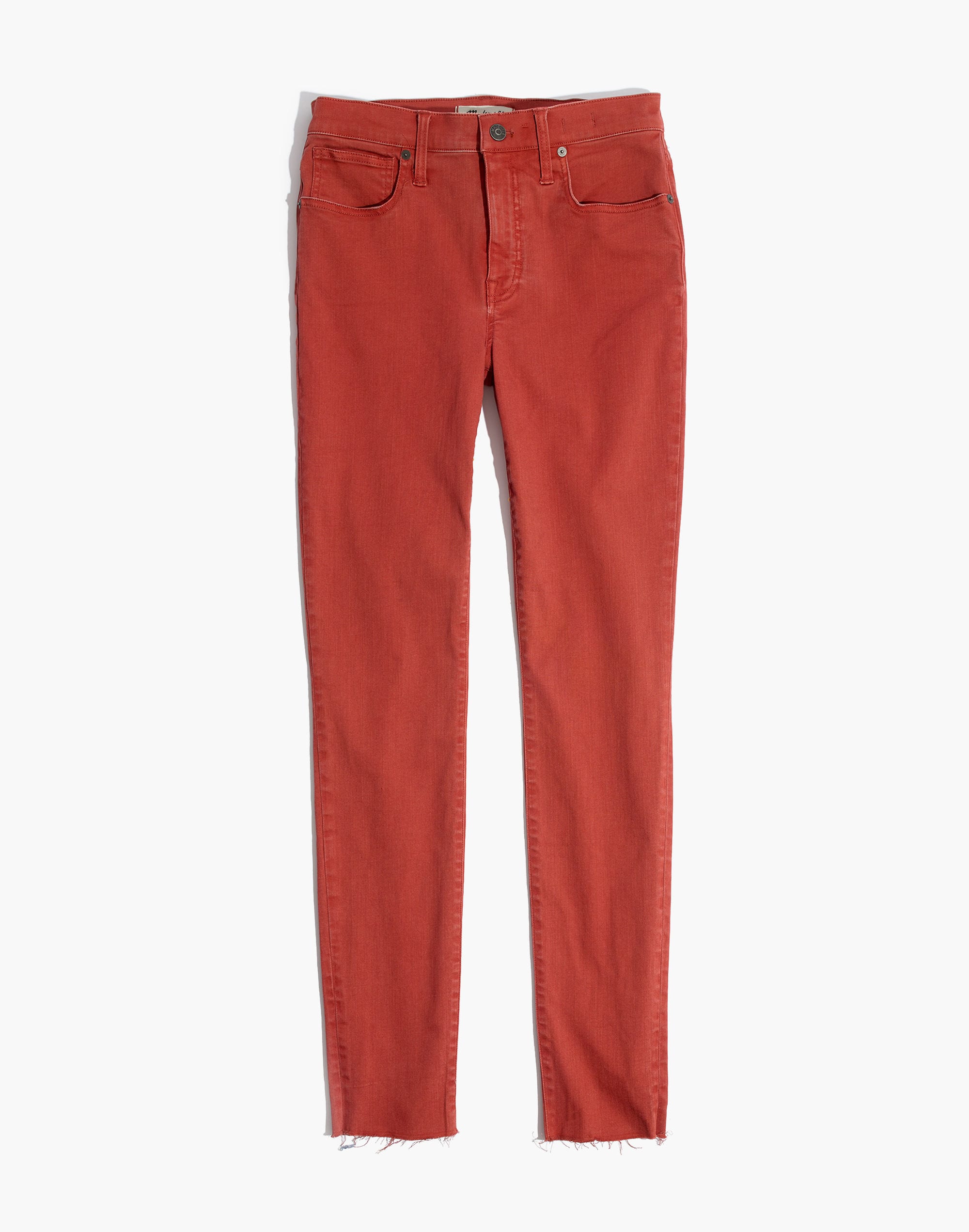 Tall 9" High-Rise Skinny Jeans: Raw-Hem Garment-Dyed Edition | Madewell