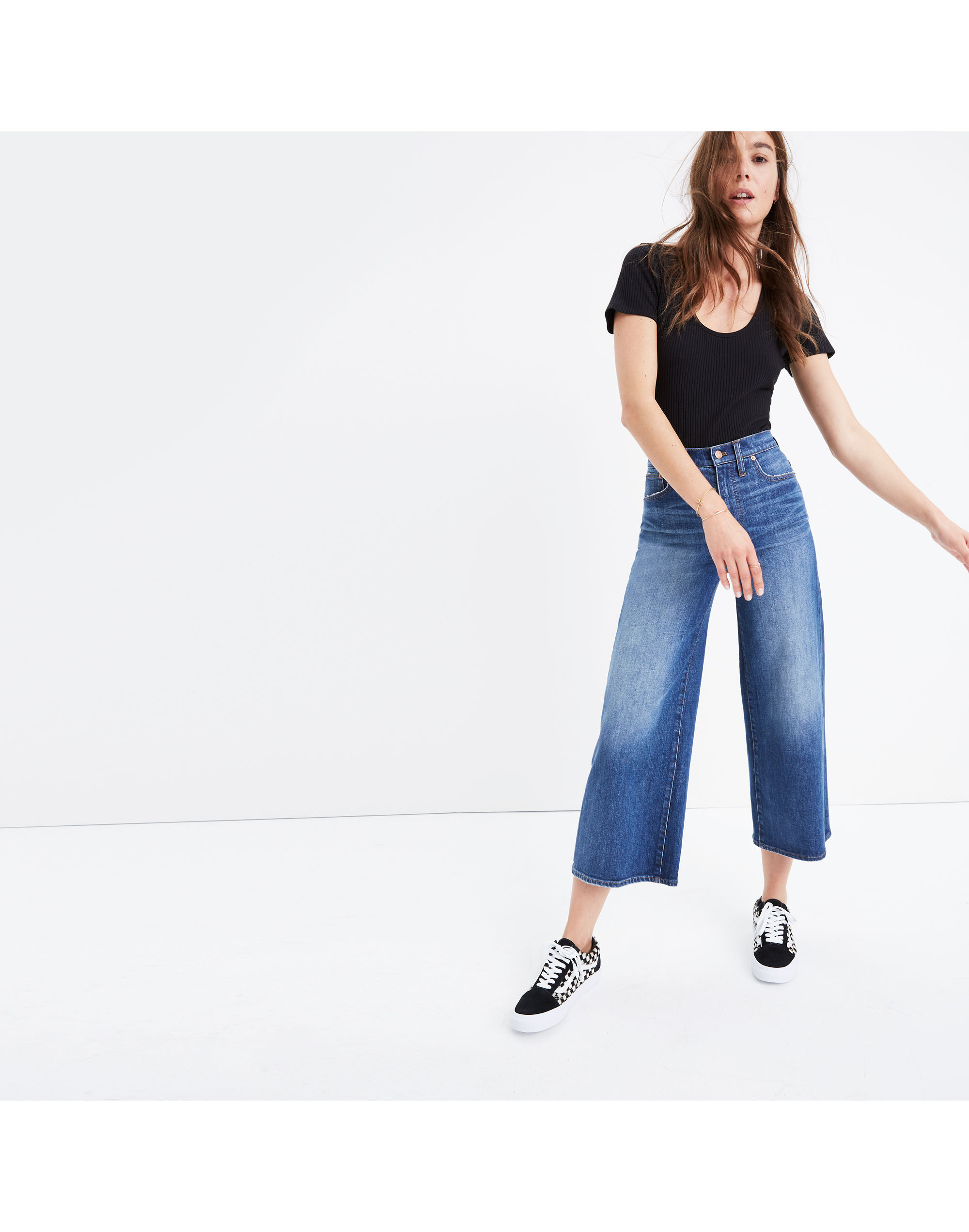 Wide-Leg Crop Jeans Bainbridge Wash | Madewell