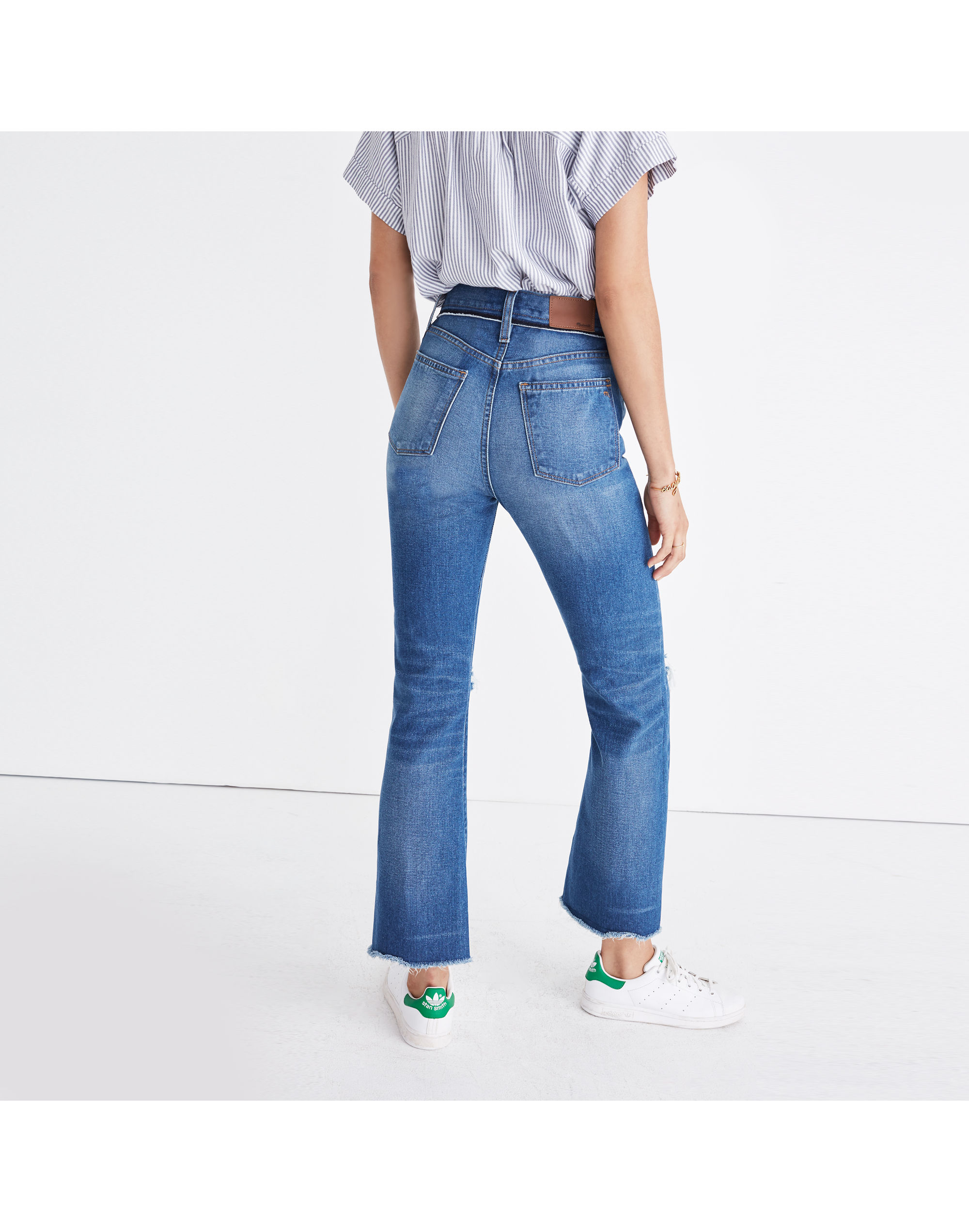 Retro Crop Bootcut Jeans: Knee-Rip Edition | Madewell