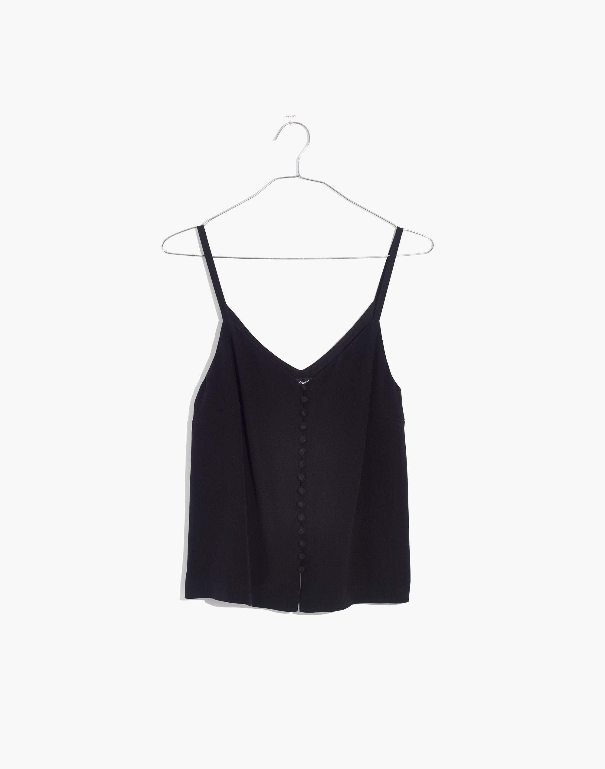 Madewell Womens Black Ditsy Floral Adjustable Camisole Button Down Tank Top  00