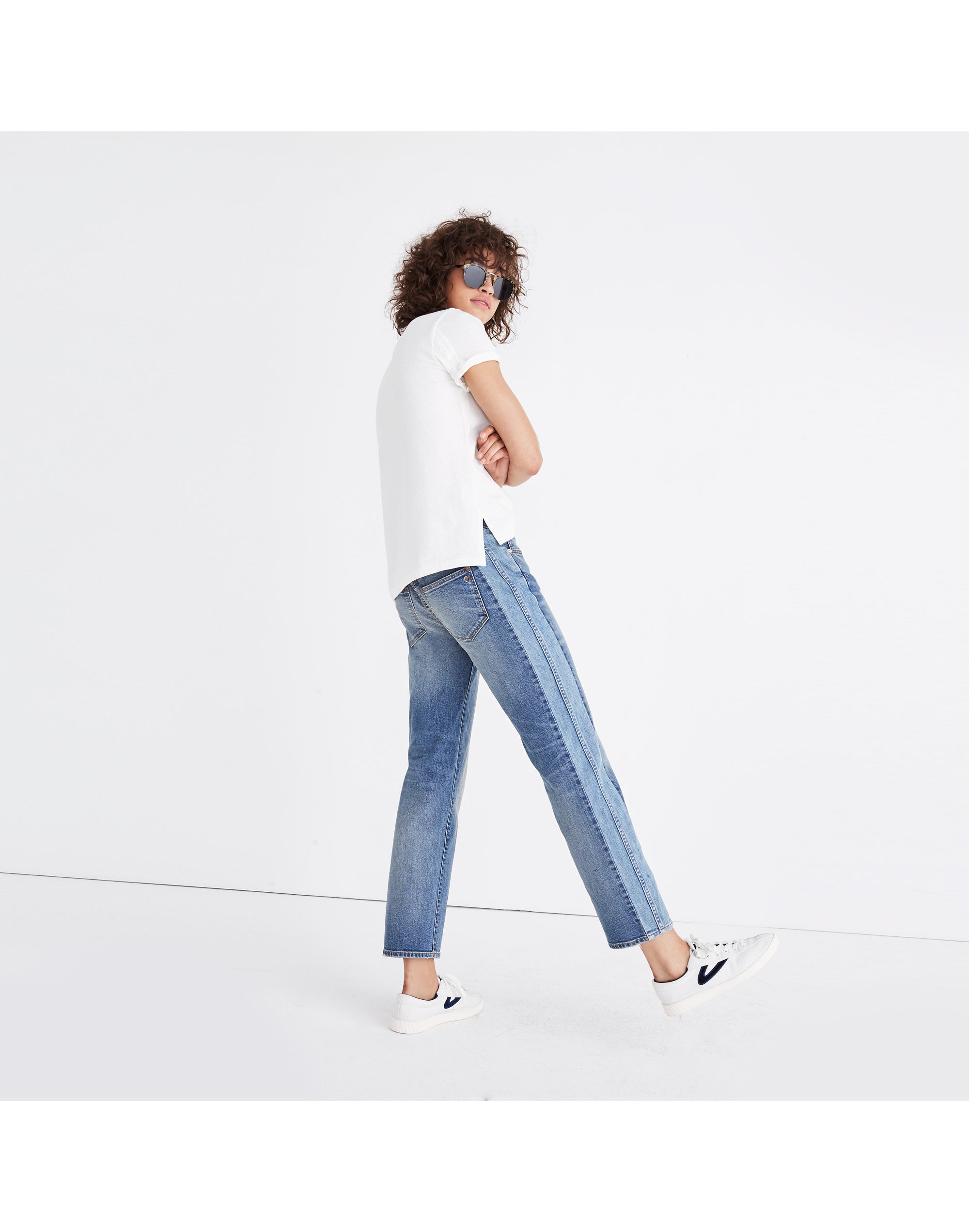 Cruiser Straight Crop Jeans: Pieced Edition | Madewell