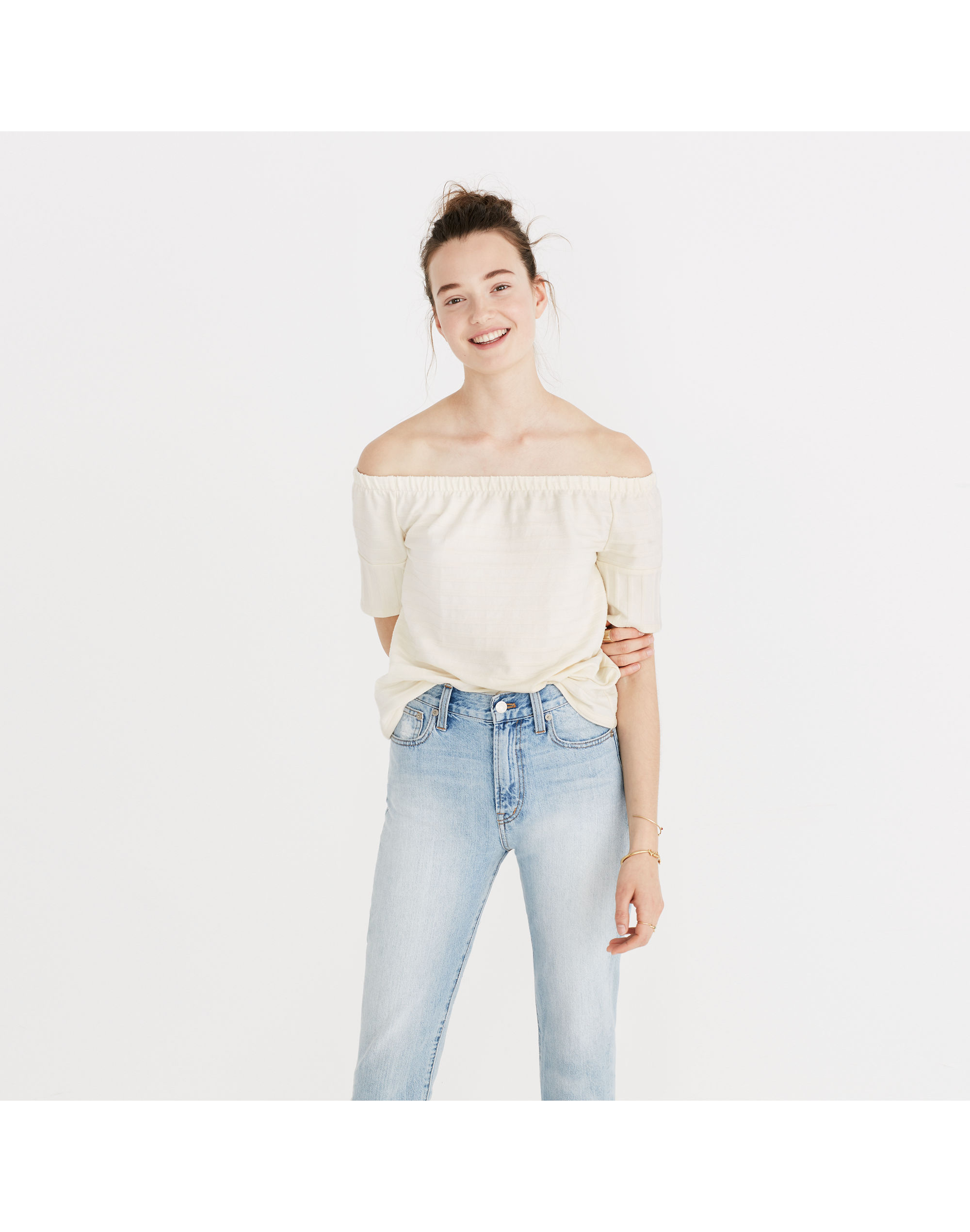 Off-the-Shoulder Texture Top | Madewell