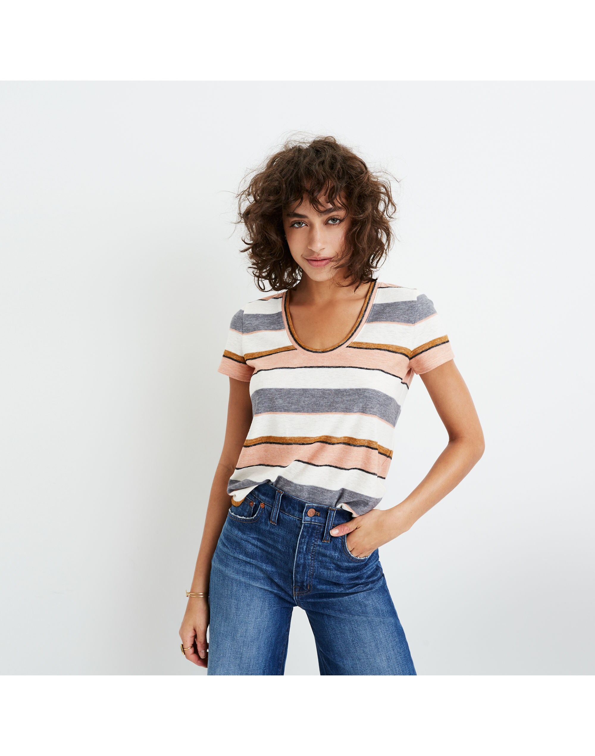 Alto Scoop Tee Eller Stripe | Madewell