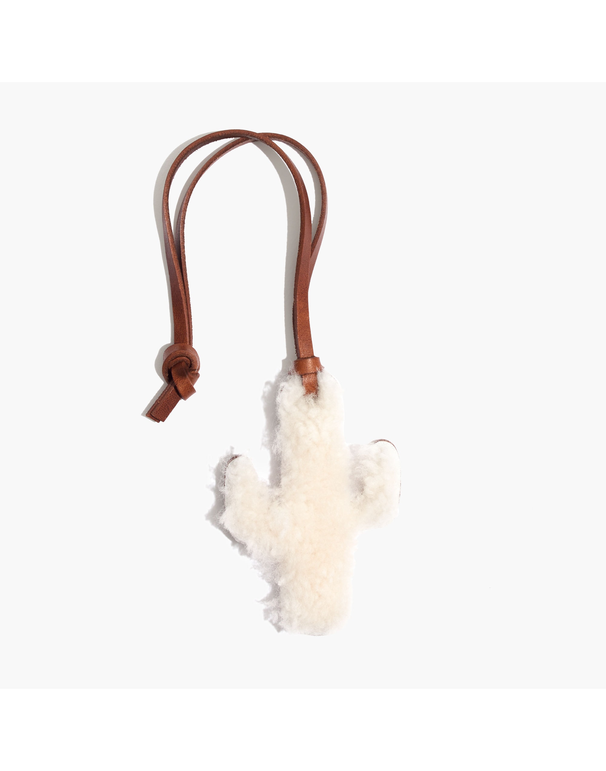 Shearling Cactus Bag Tag