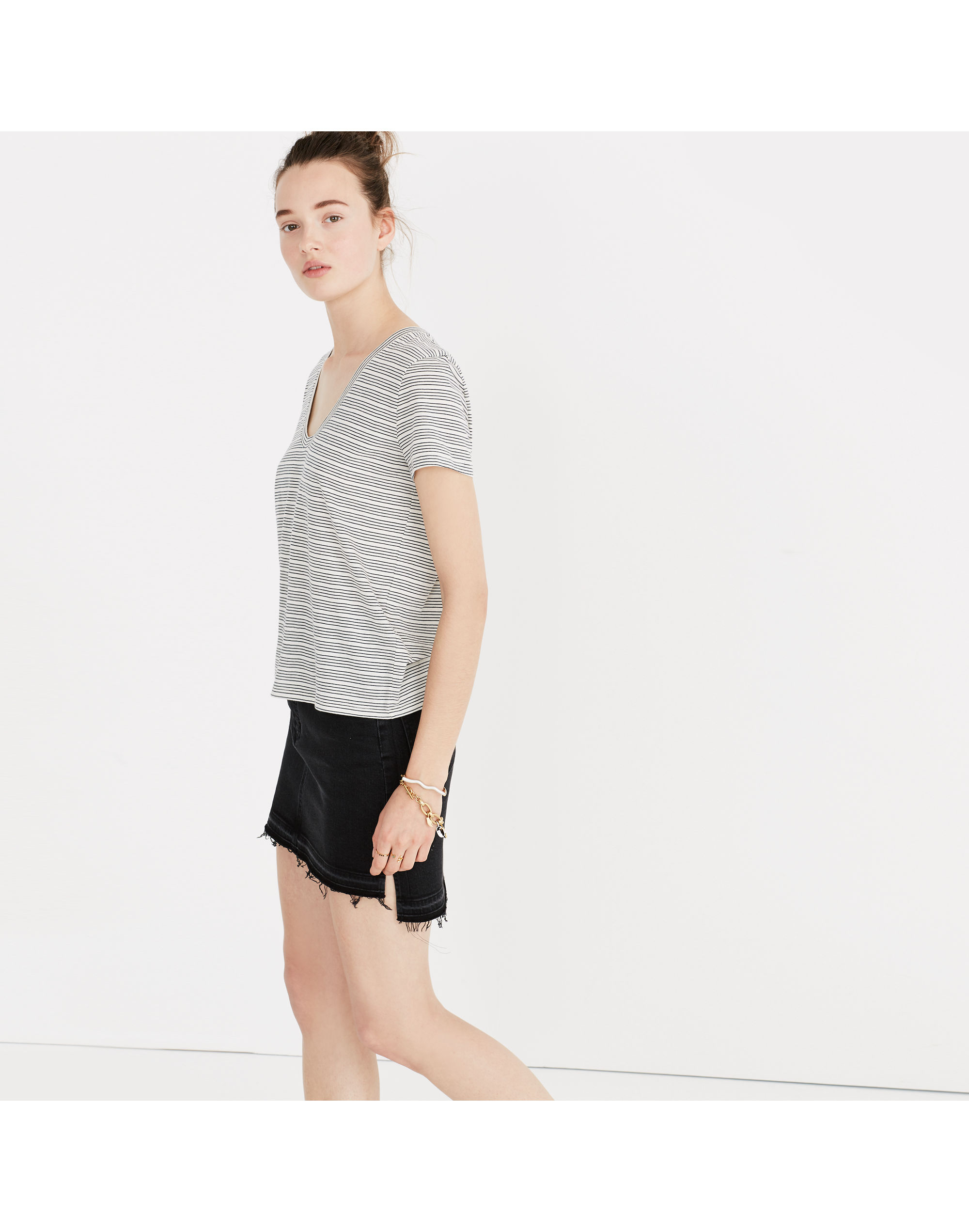 Alto Scoop Tee in Jonze Stripe | Madewell