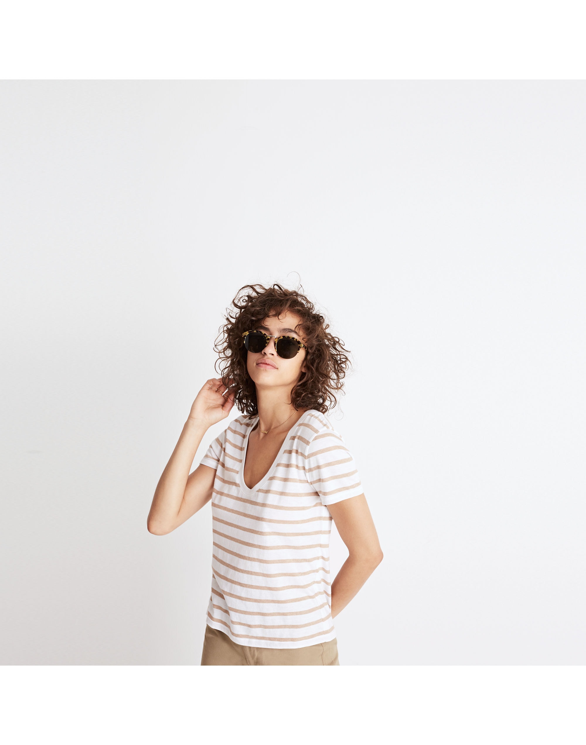 Alto Scoop Tee Harriet Stripe | Madewell