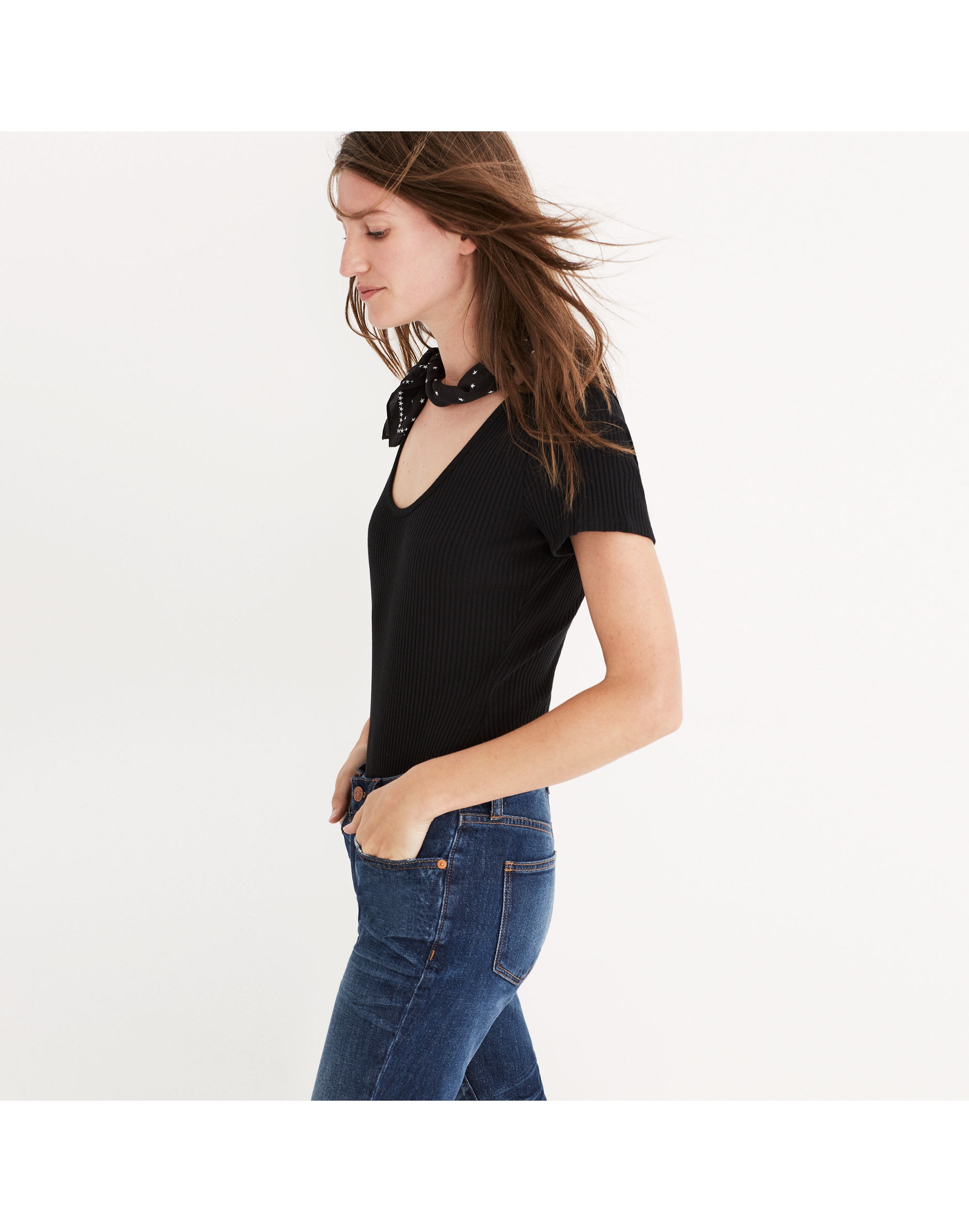 Cameo Scoop Rib Bodysuit | Madewell