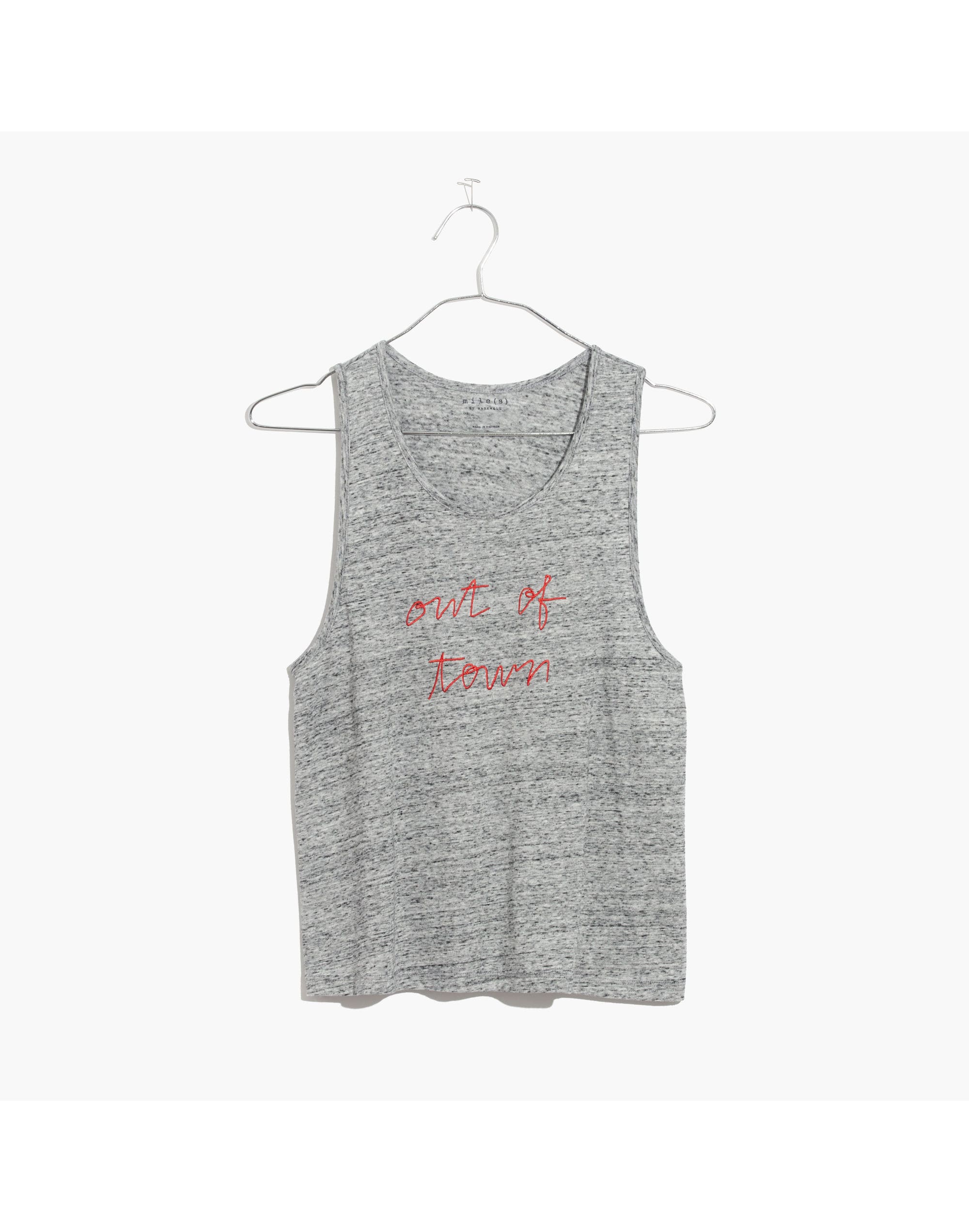 Embroidered Out of Town Racerback Tank Top | Madewell