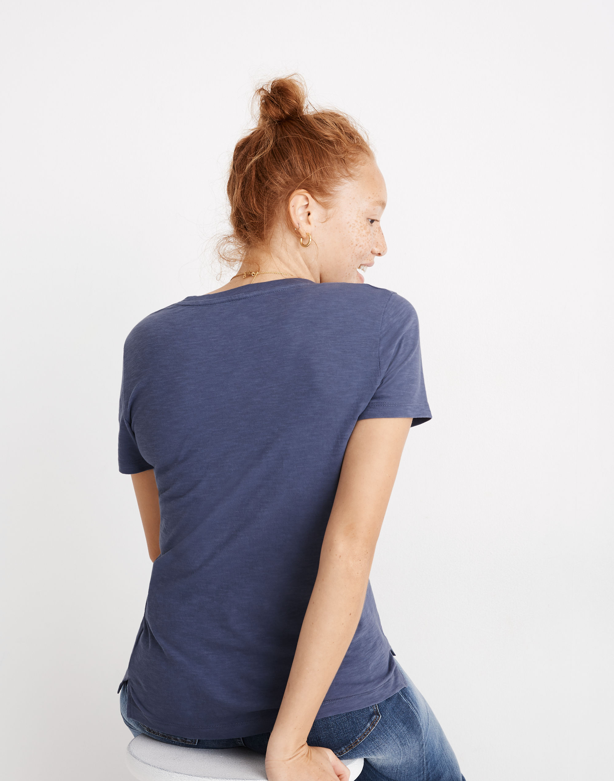 Whisper Cotton V-Neck Pocket Tee | Madewell