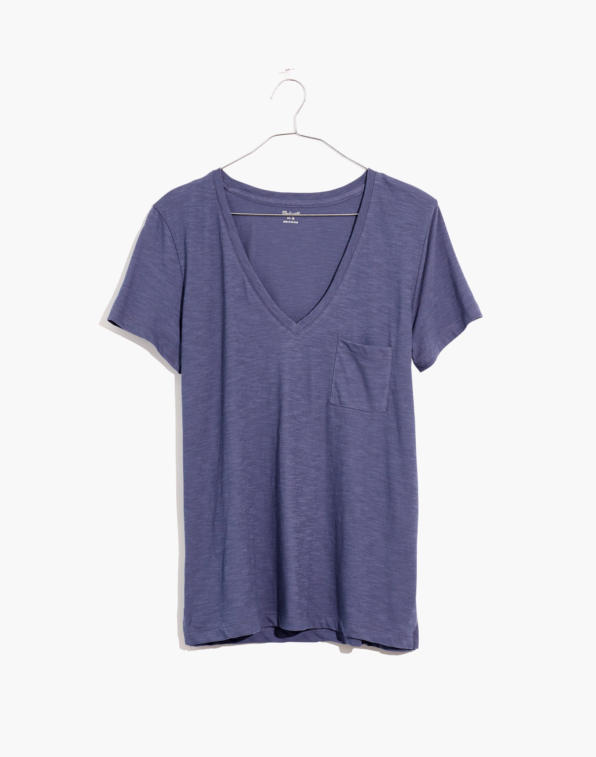 Whisper Cotton V-Neck Pocket Tee | Madewell