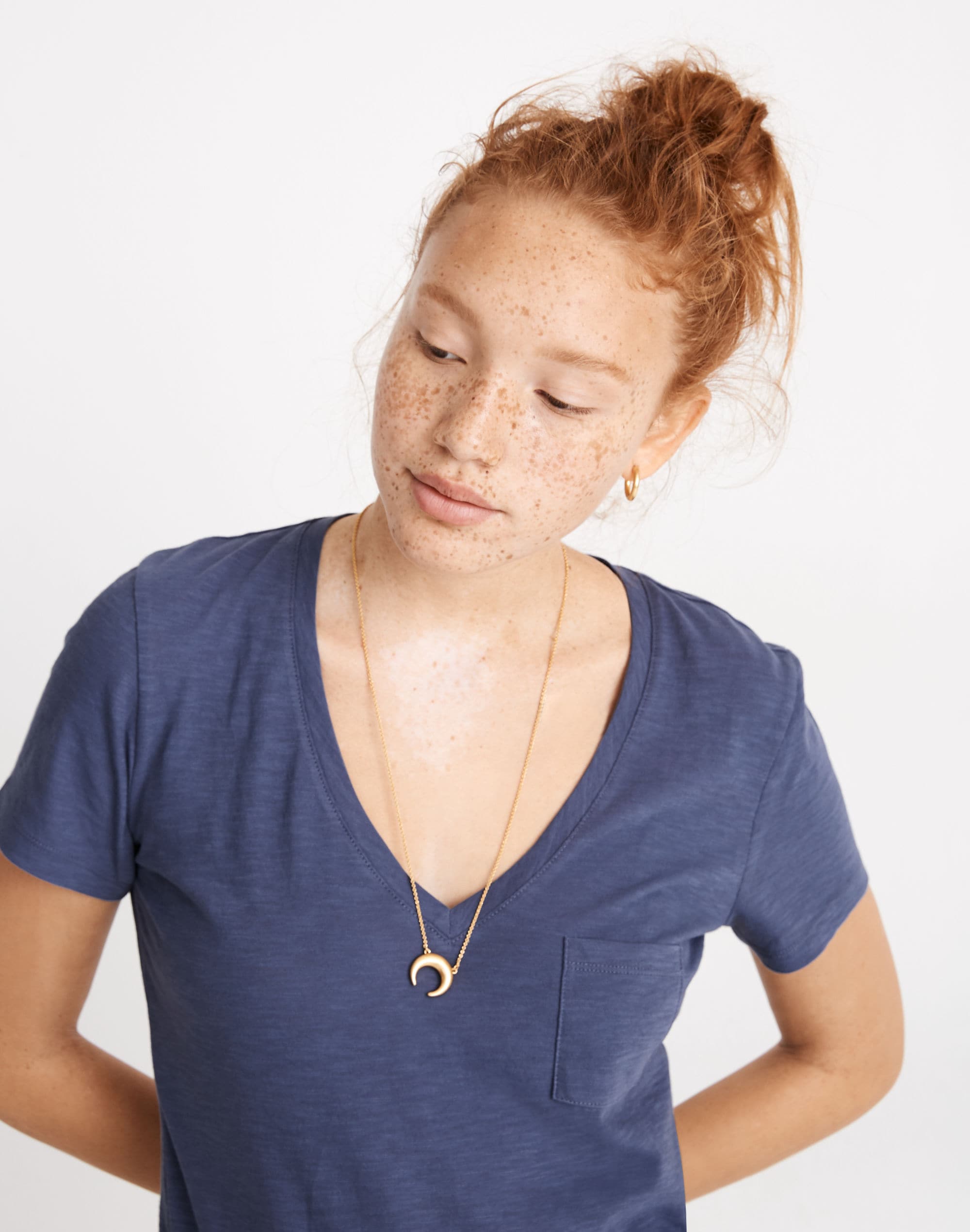 Whisper Cotton V-Neck Pocket Tee | Madewell