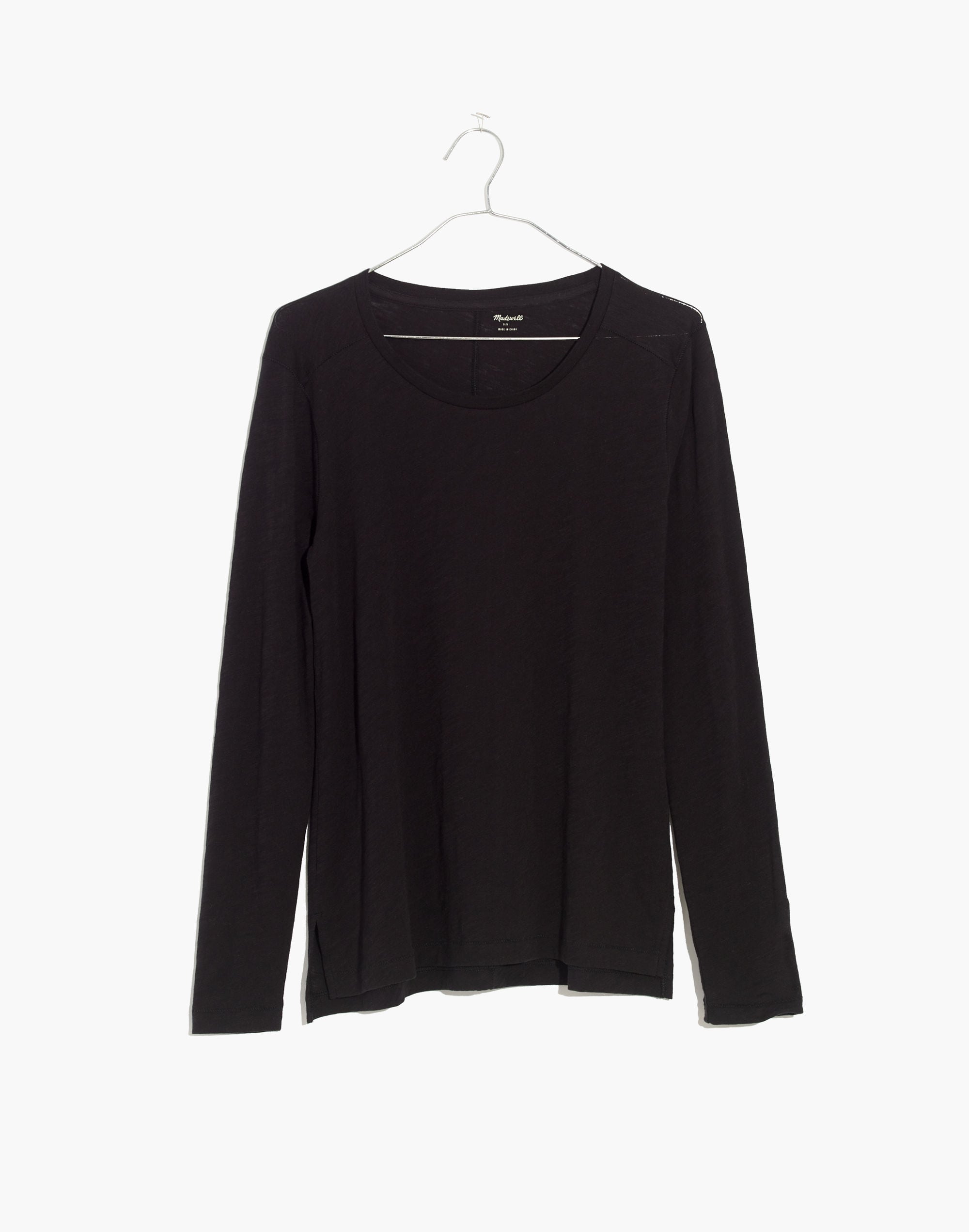 Whisper Cotton Crewneck Long-Sleeve Tee | Madewell