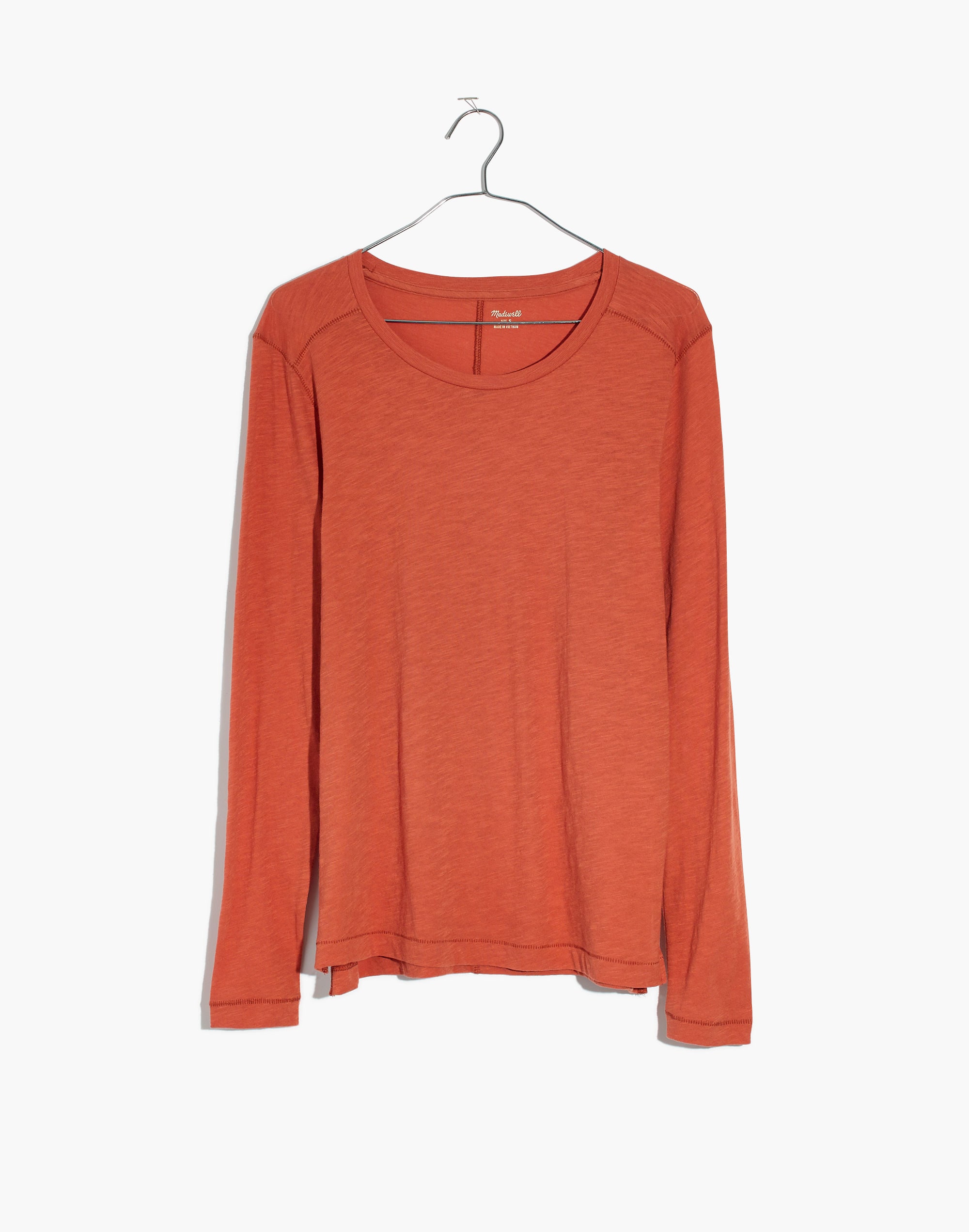 Whisper Cotton Crewneck Long-Sleeve Tee | Madewell