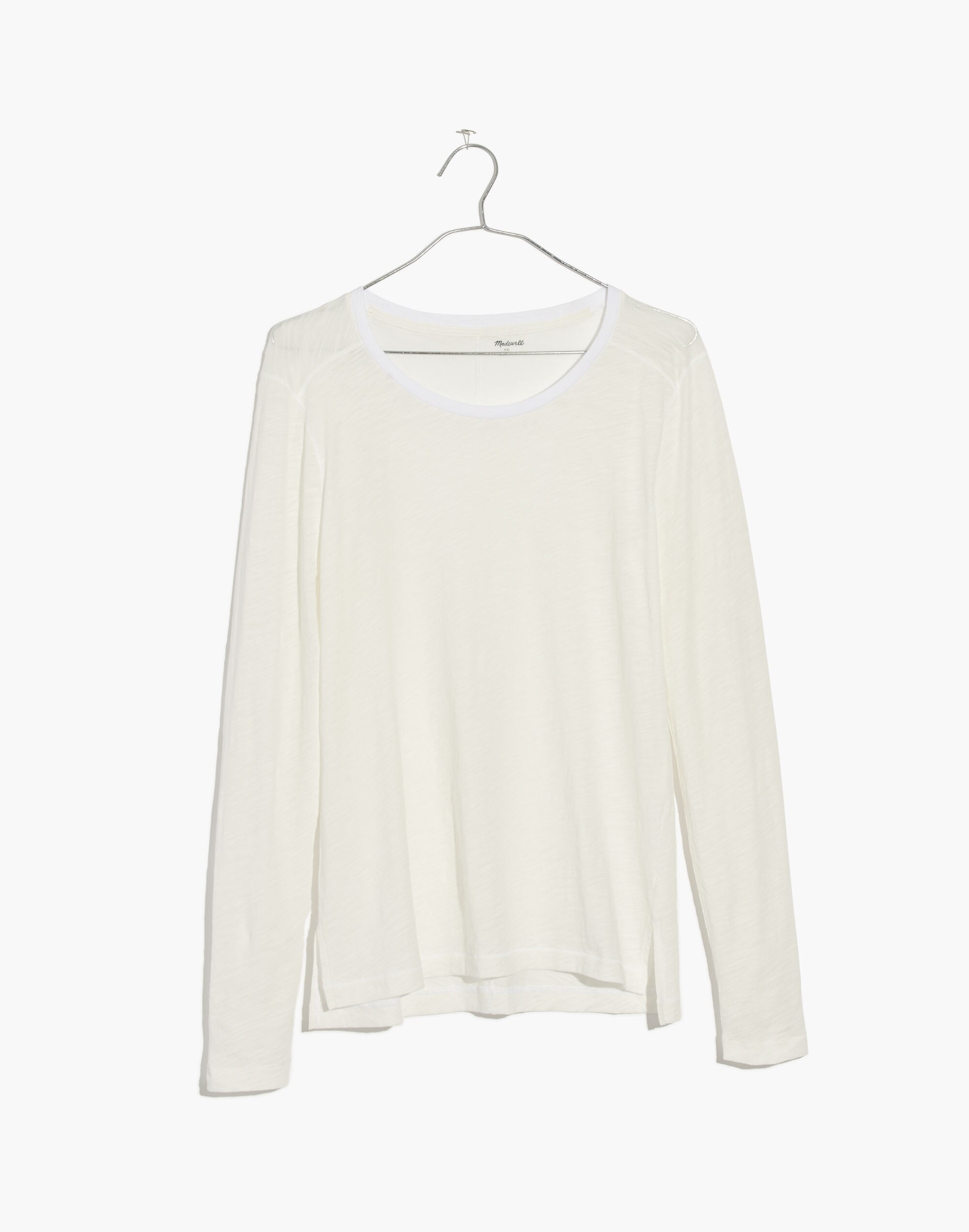 Whisper Cotton Crewneck Long-Sleeve Tee | Madewell