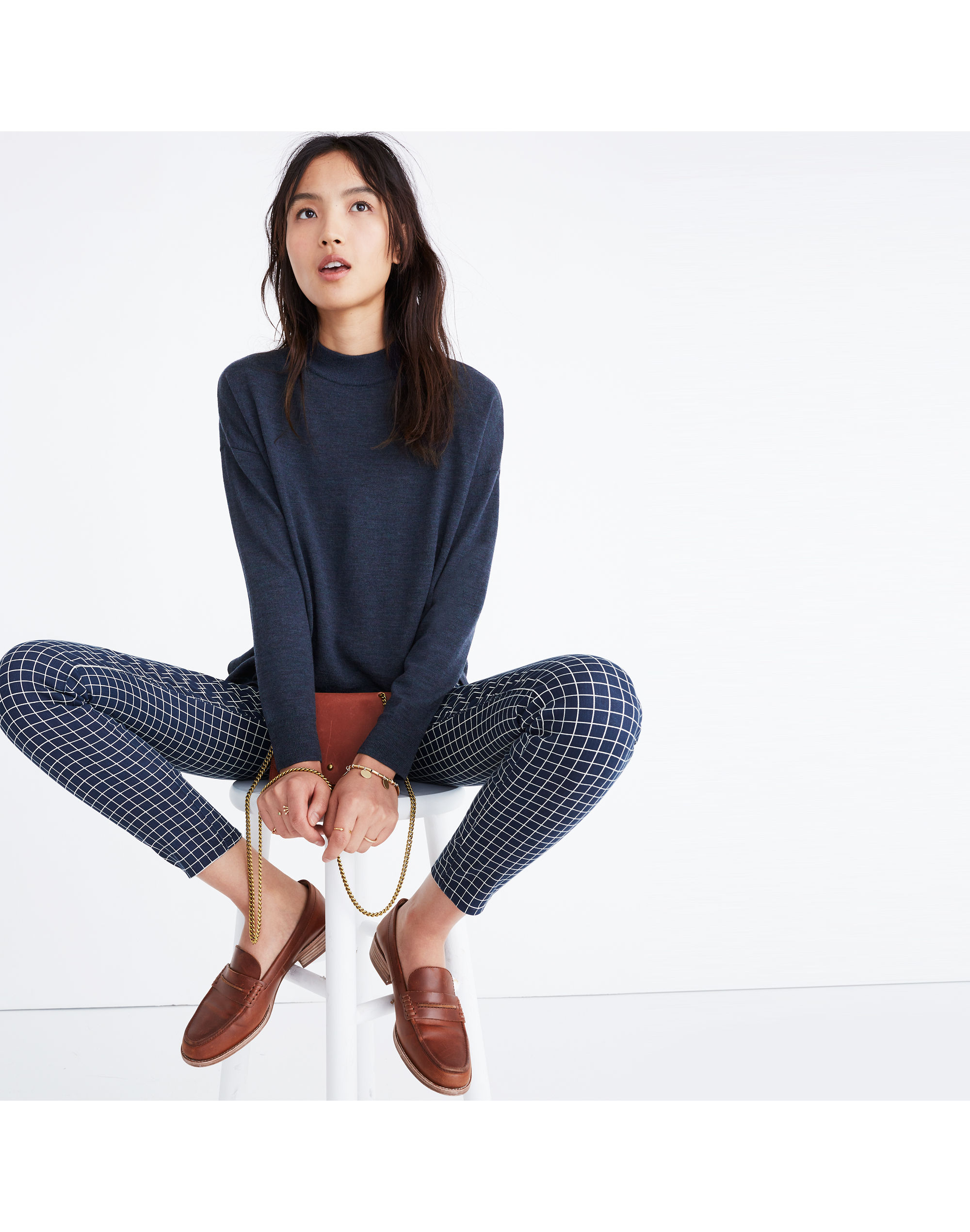 Mockneck Boxy Pullover Sweater | Madewell