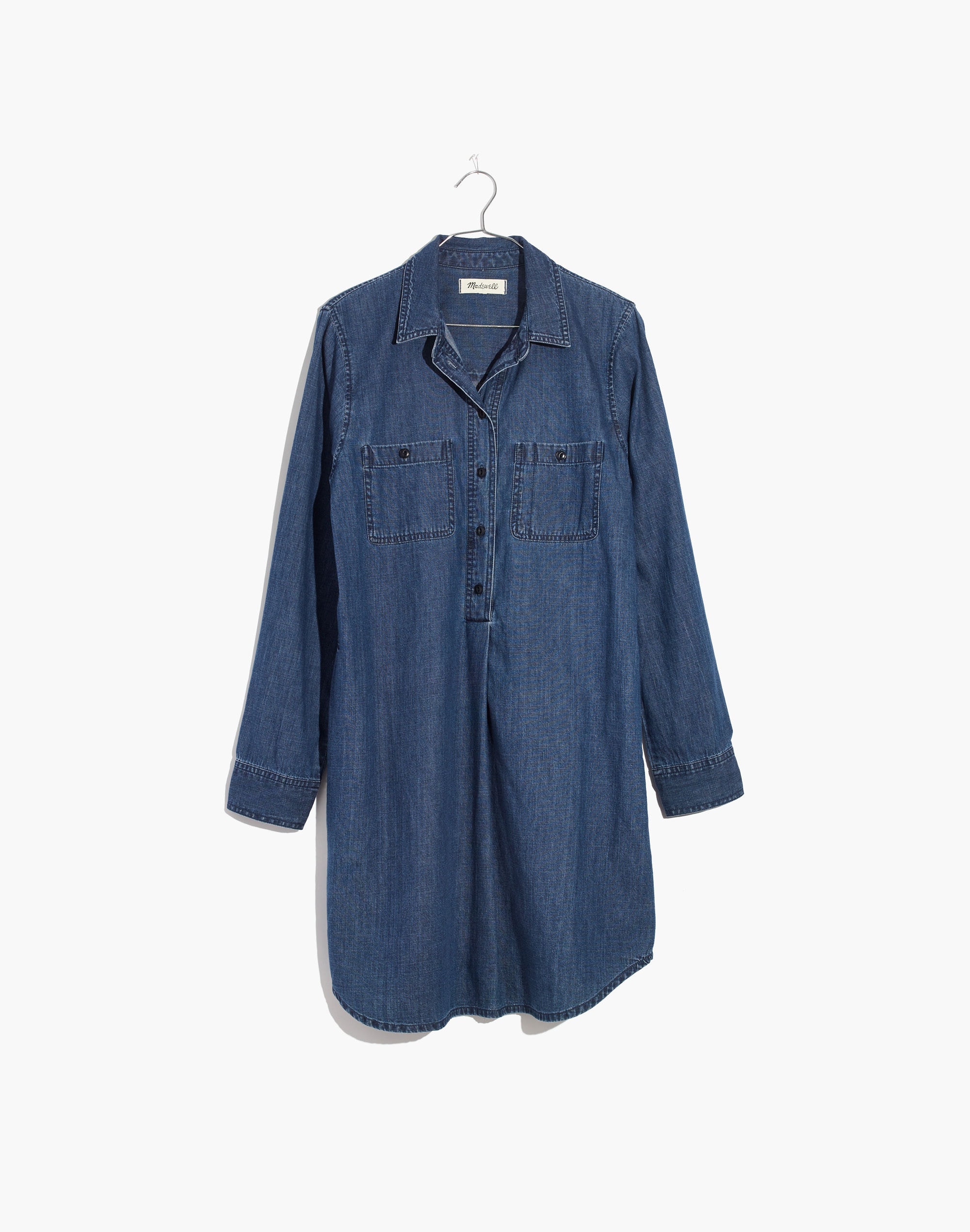 Madewell denim hot sale shirt dress