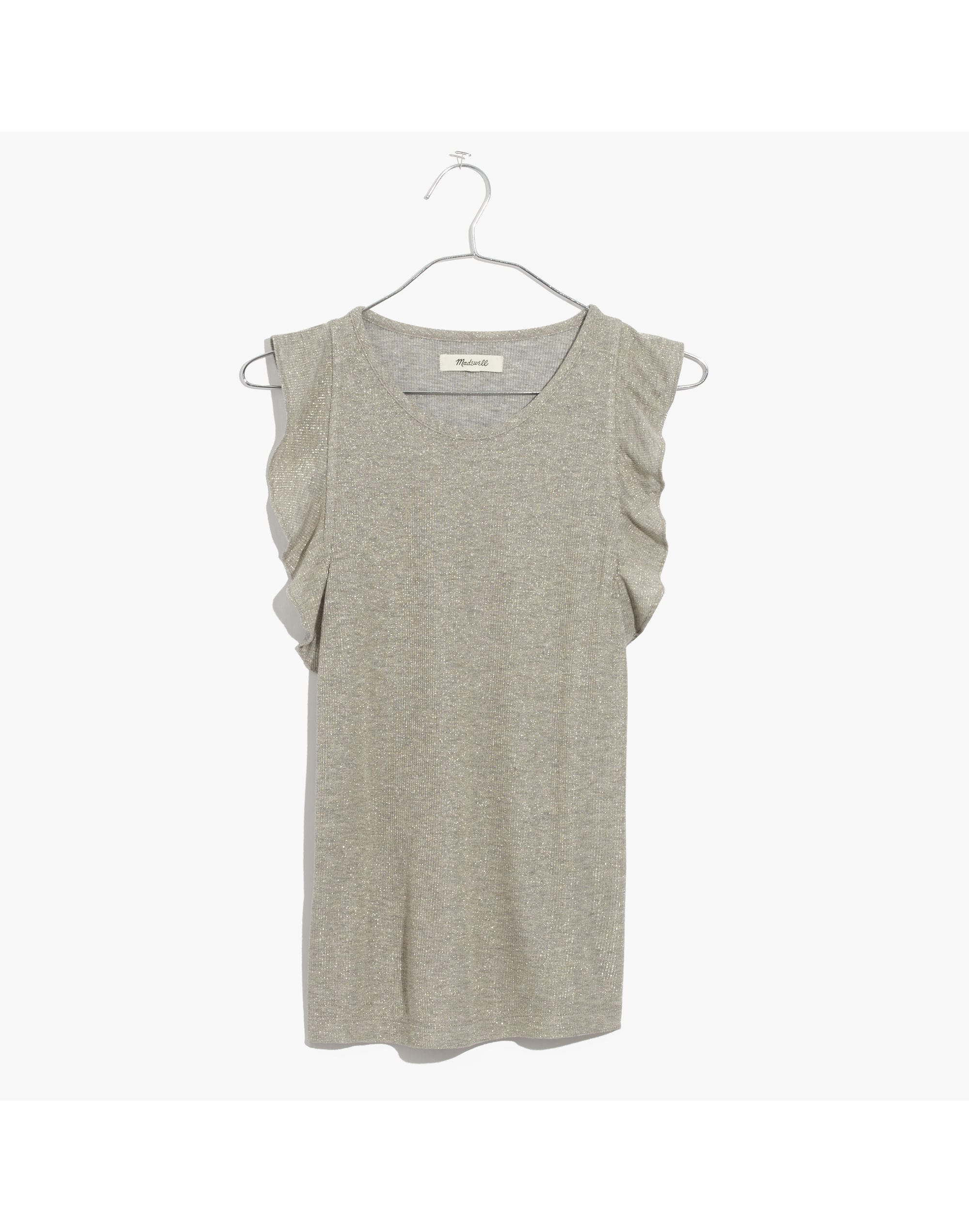 Metallic Ruffle Tank Top | Madewell