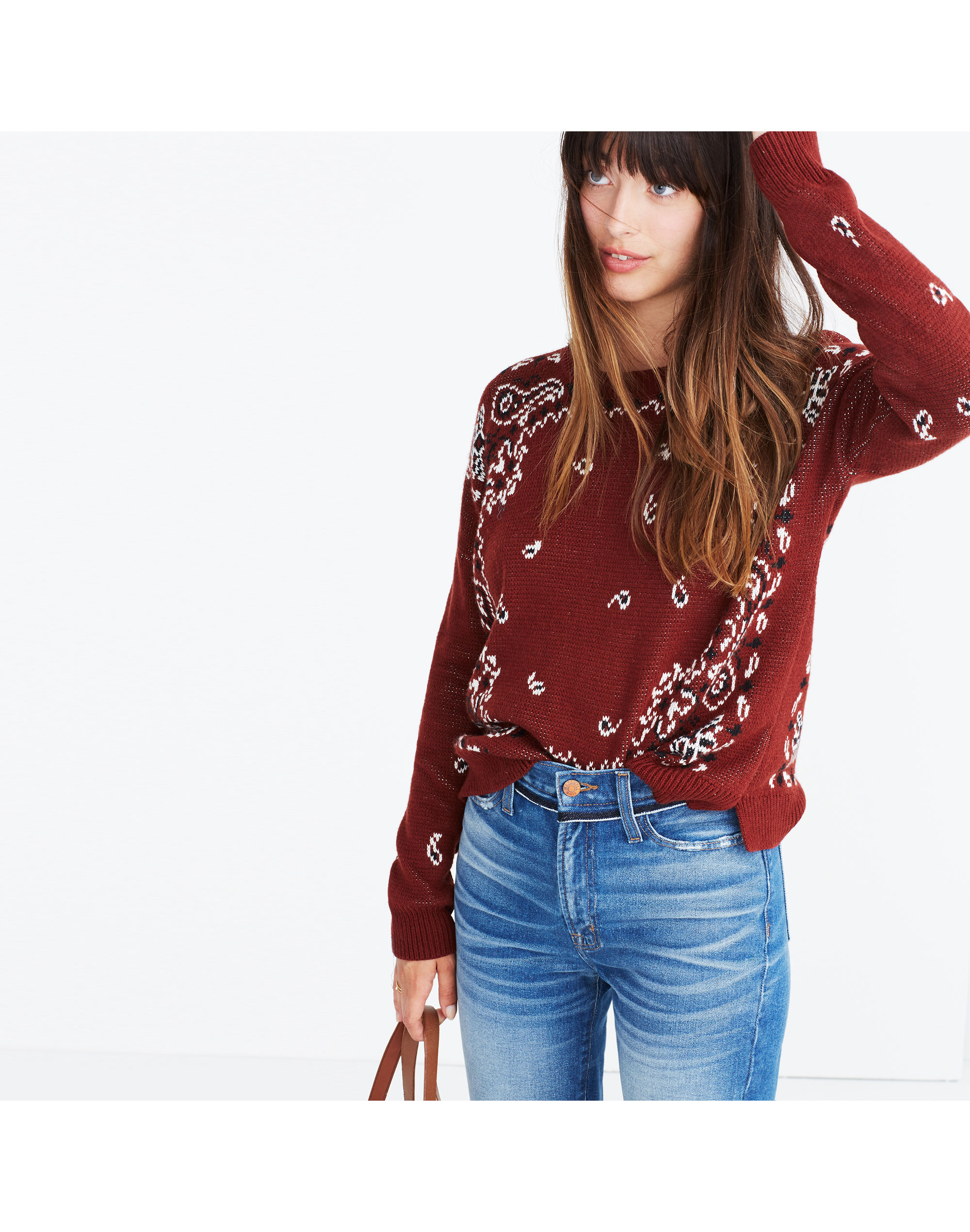 Bandana Pullover Sweater | Madewell