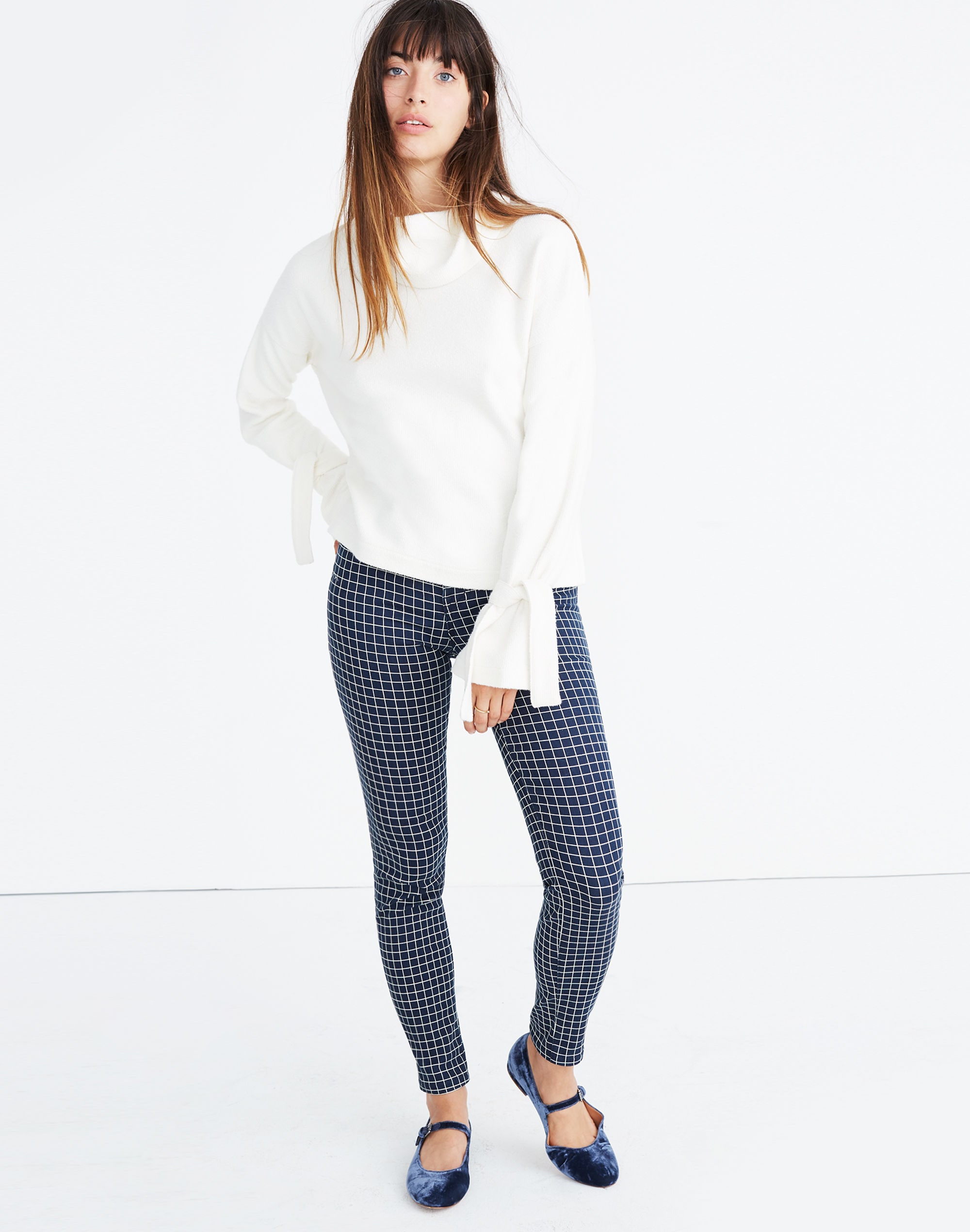 Mockneck Tie-Cuff Top | Madewell