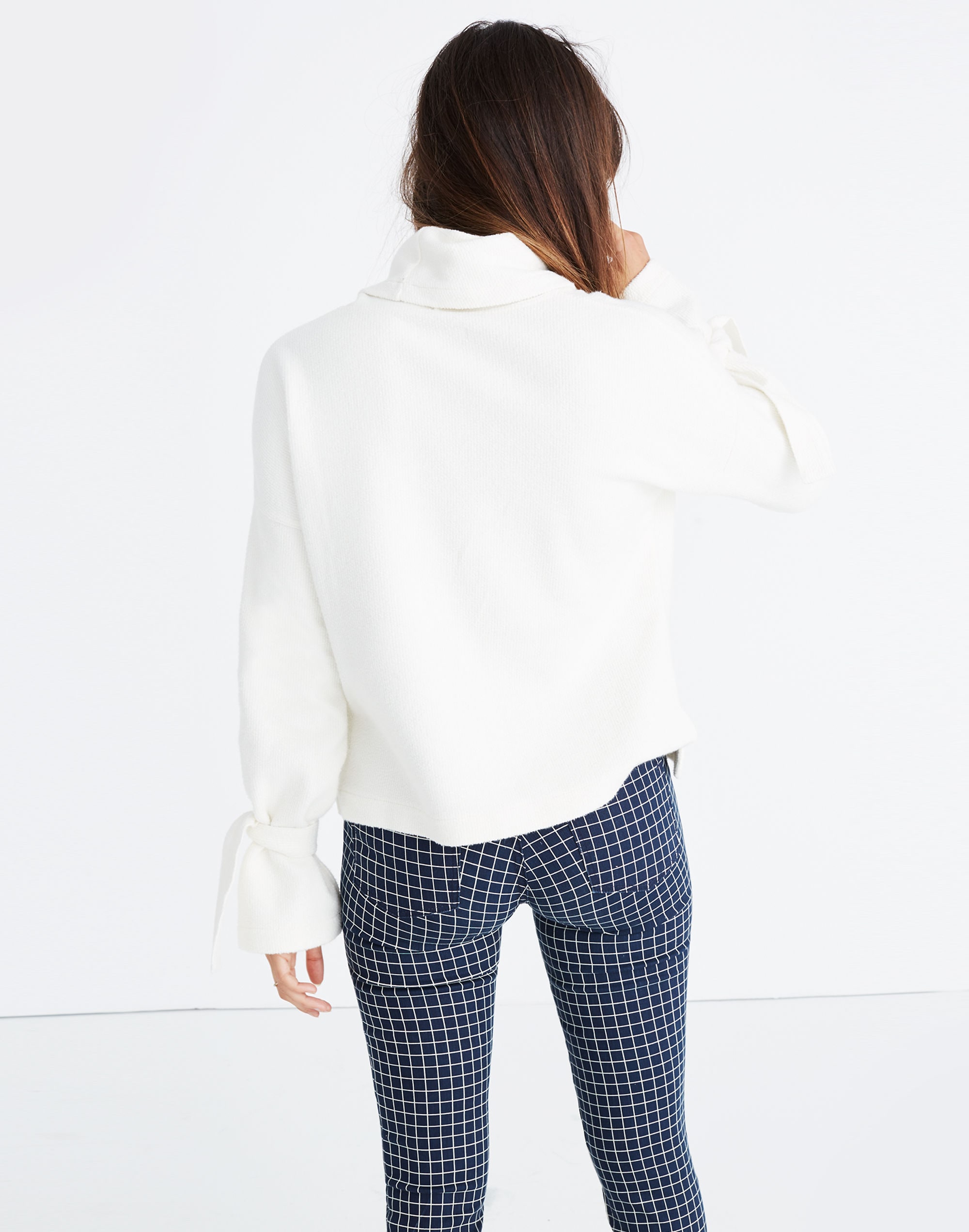 Mockneck Tie-Cuff Top | Madewell