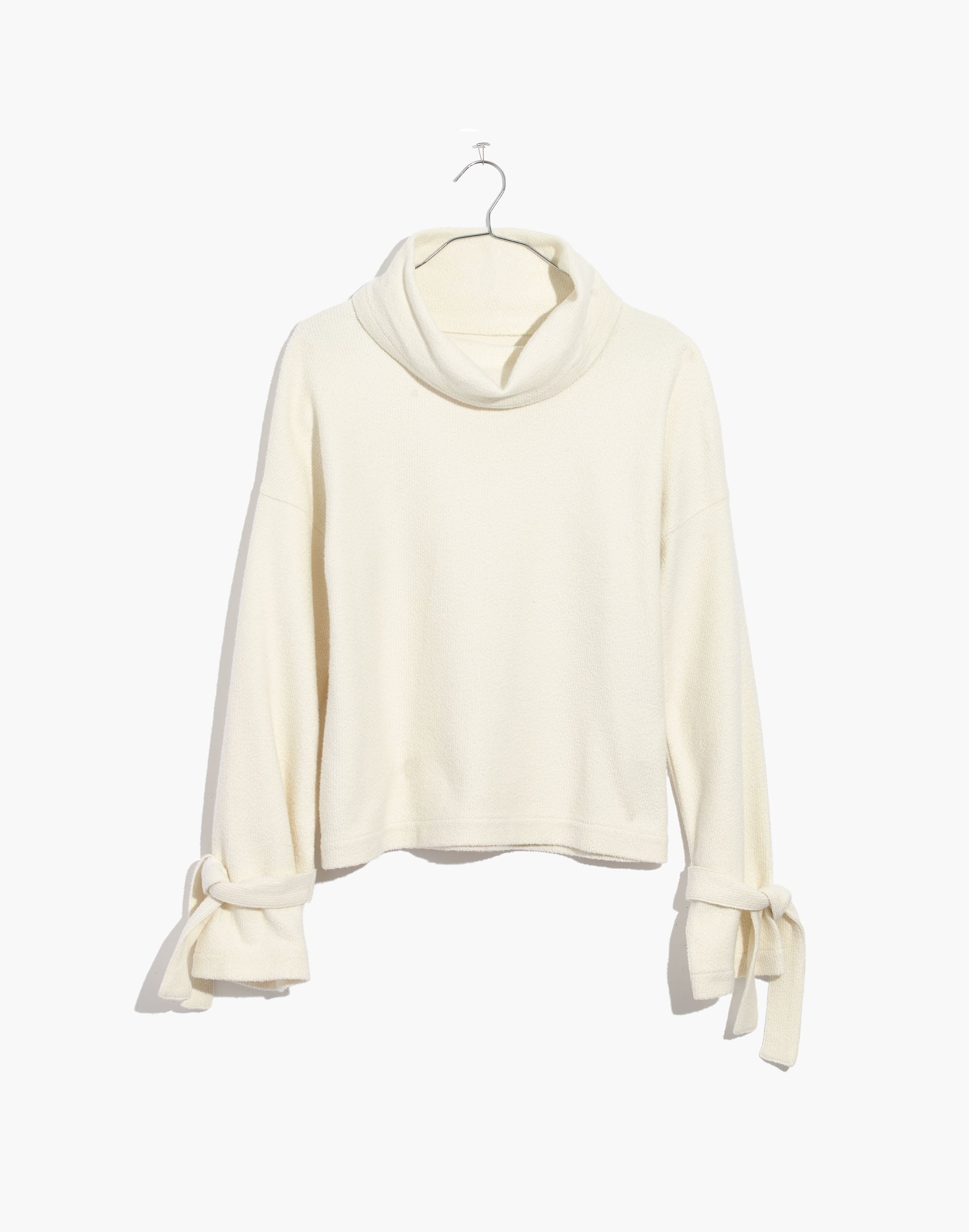 Mockneck Tie-Cuff Top | Madewell