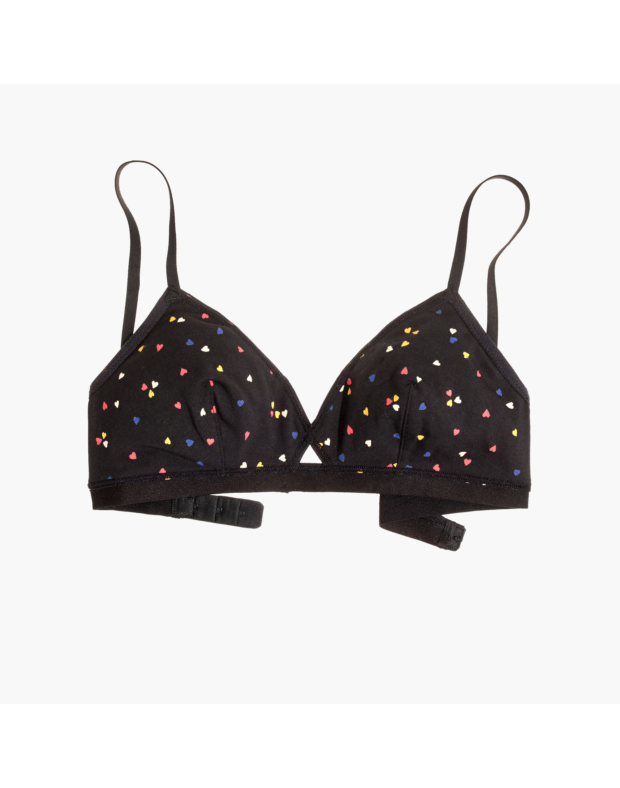 Cotton-Modal® Eliza Cutout Bralette Confetti Hearts | Madewell