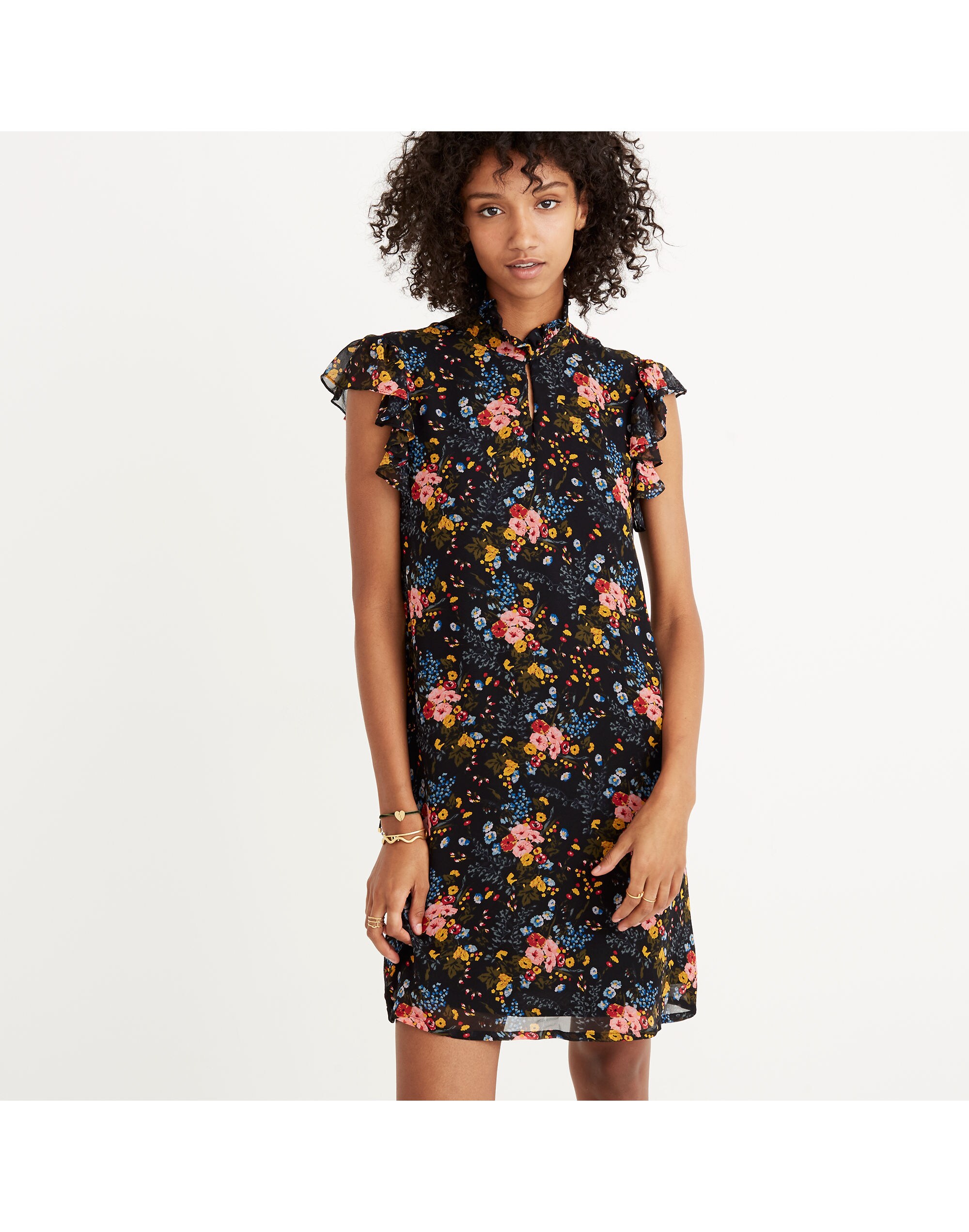 Madewell x No.6 Silk Beacon Dress in Garden Bouquet | Madewell