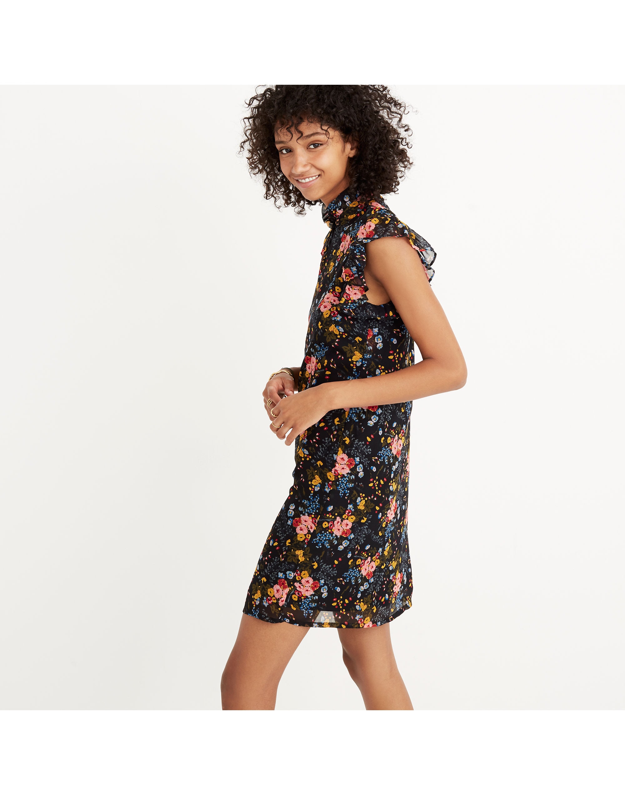 Madewell x No.6 Silk Beacon Dress in Garden Bouquet | Madewell