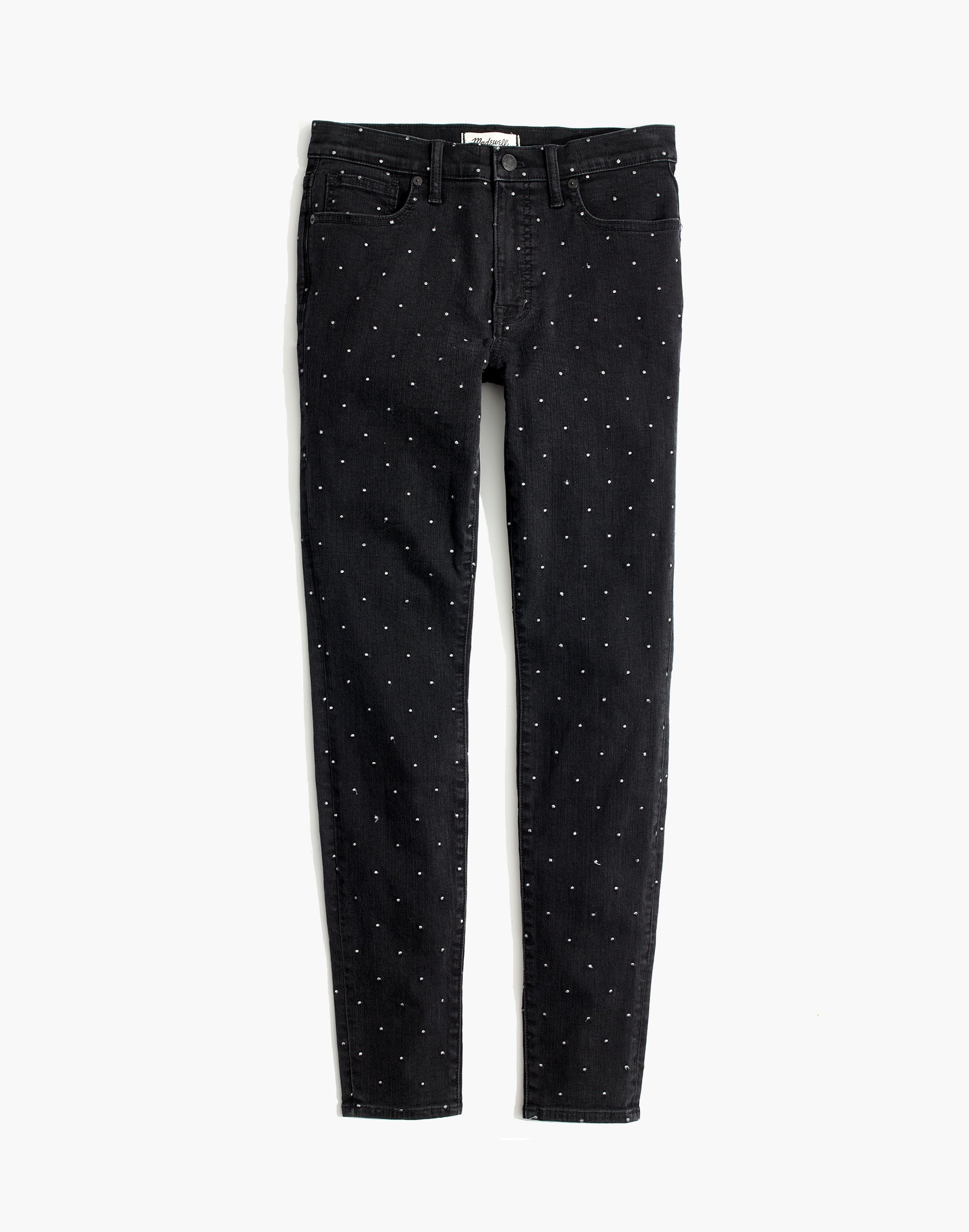 9" Mid-Rise Skinny Jeans: Metallic Dot Edition | Madewell