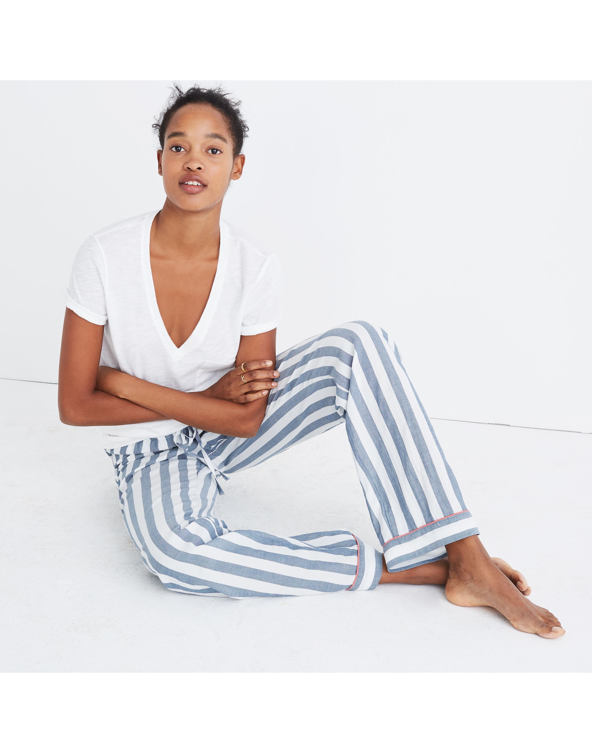 Bedtime Pajama Pants in Oxford Stripe | Madewell