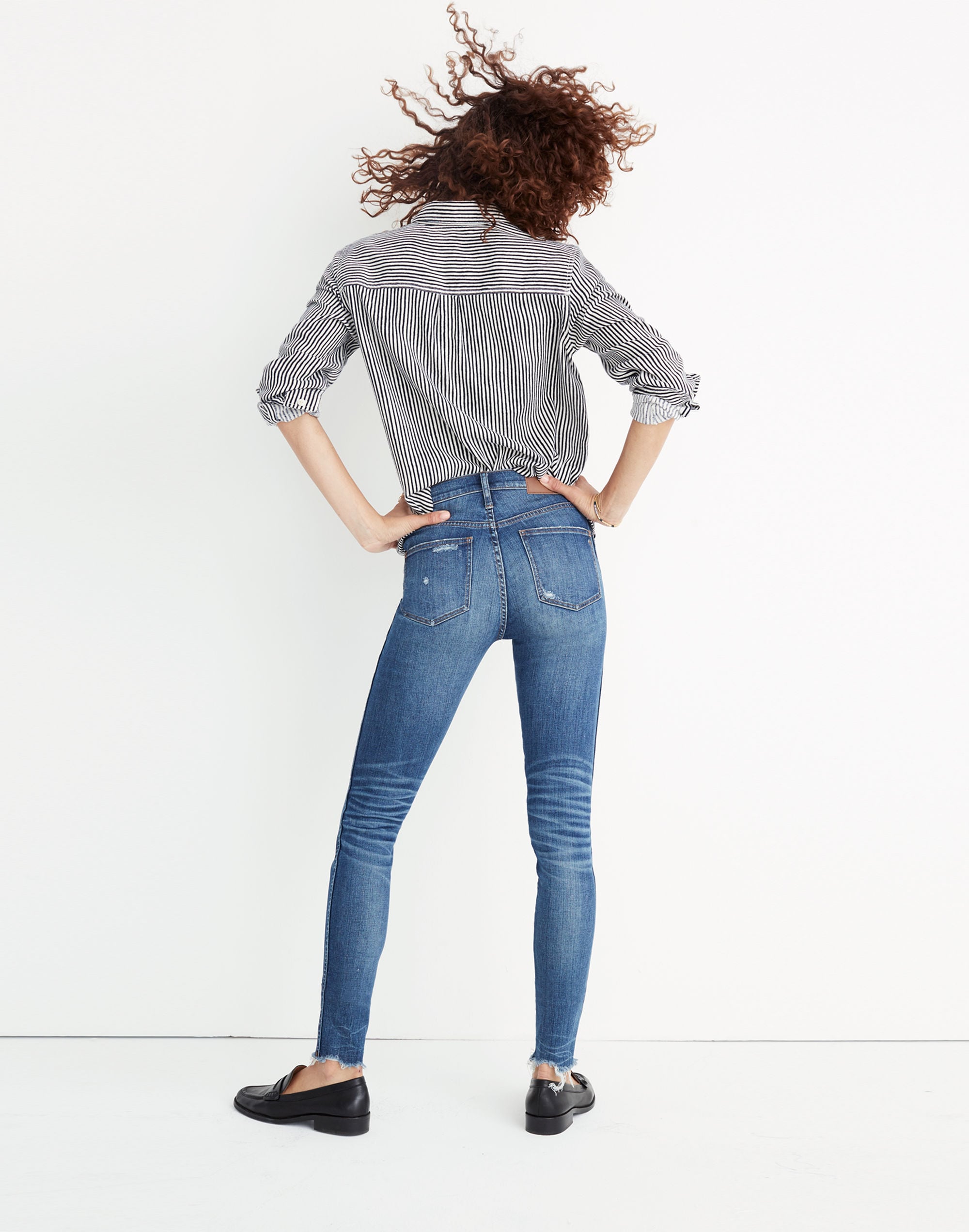 9" High-Rise Skinny Jeans Allegra Wash: Rip and Repair Edition | Madewell