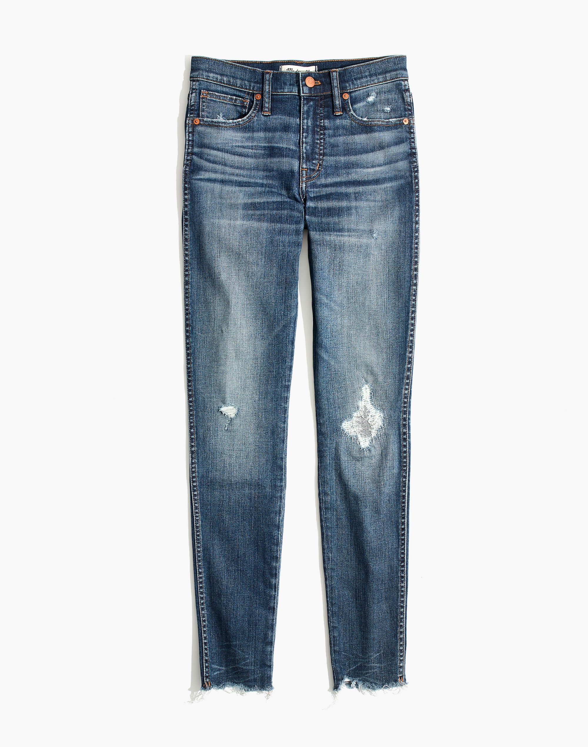 9" High-Rise Skinny Jeans Allegra Wash: Rip and Repair Edition | Madewell