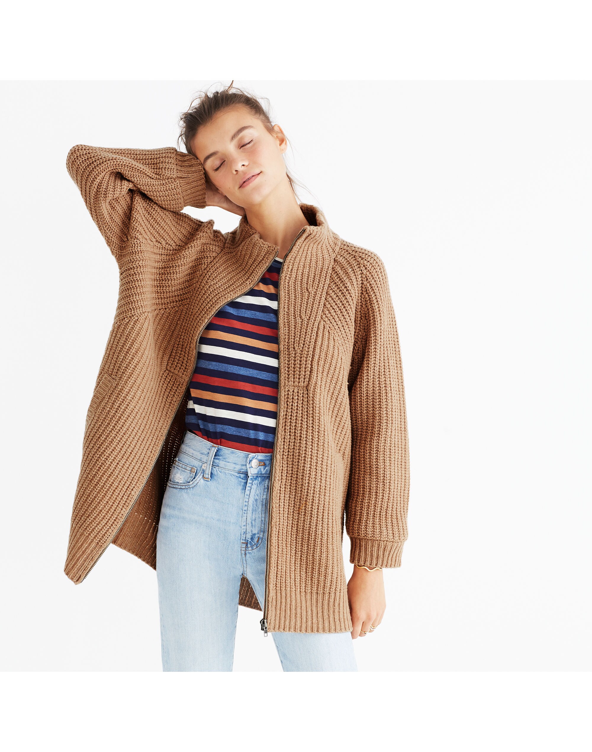 Ribbed Zip Cardigan Sweater | Madewell