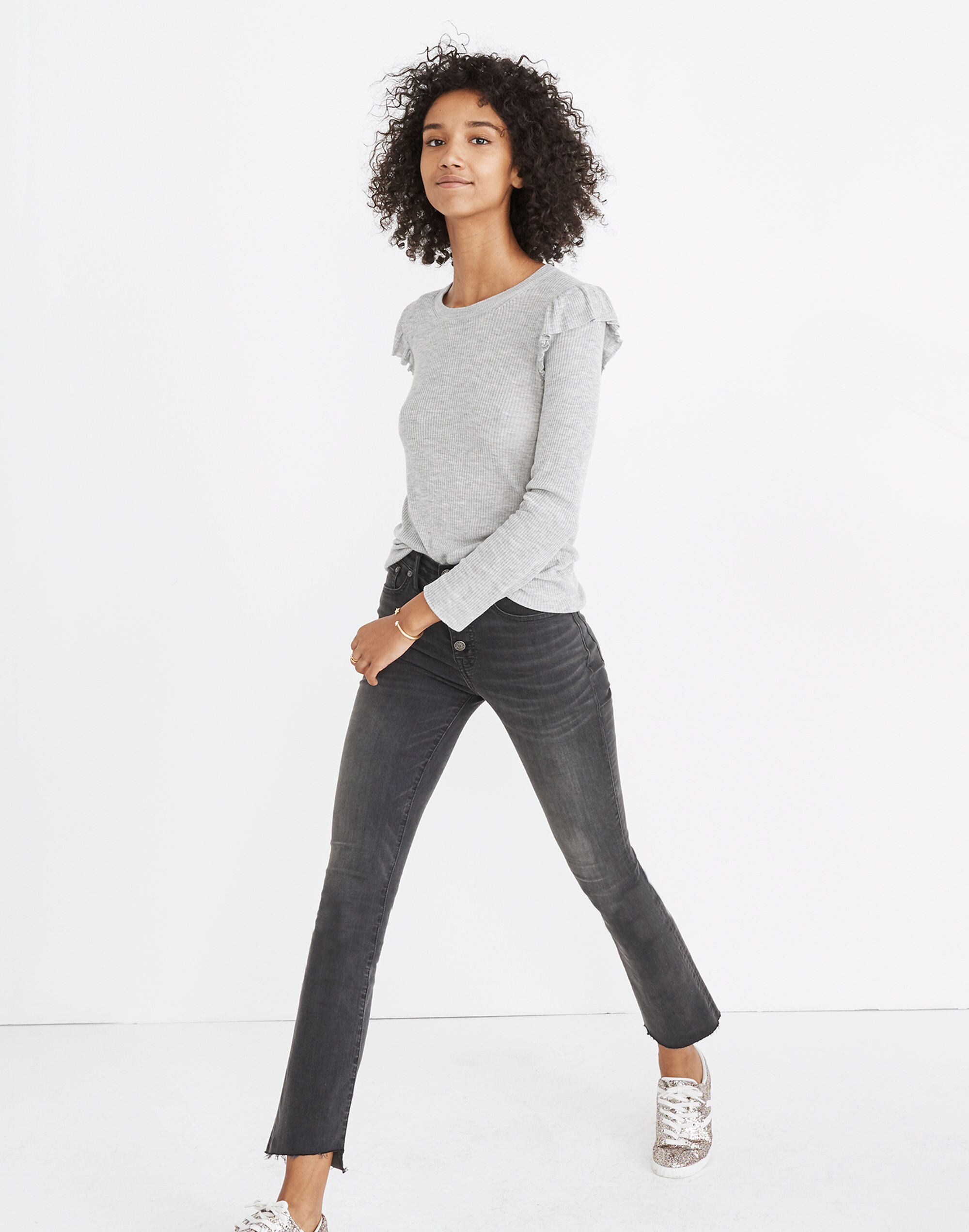 Ruffle-Sleeve Pullover Sweater | Madewell