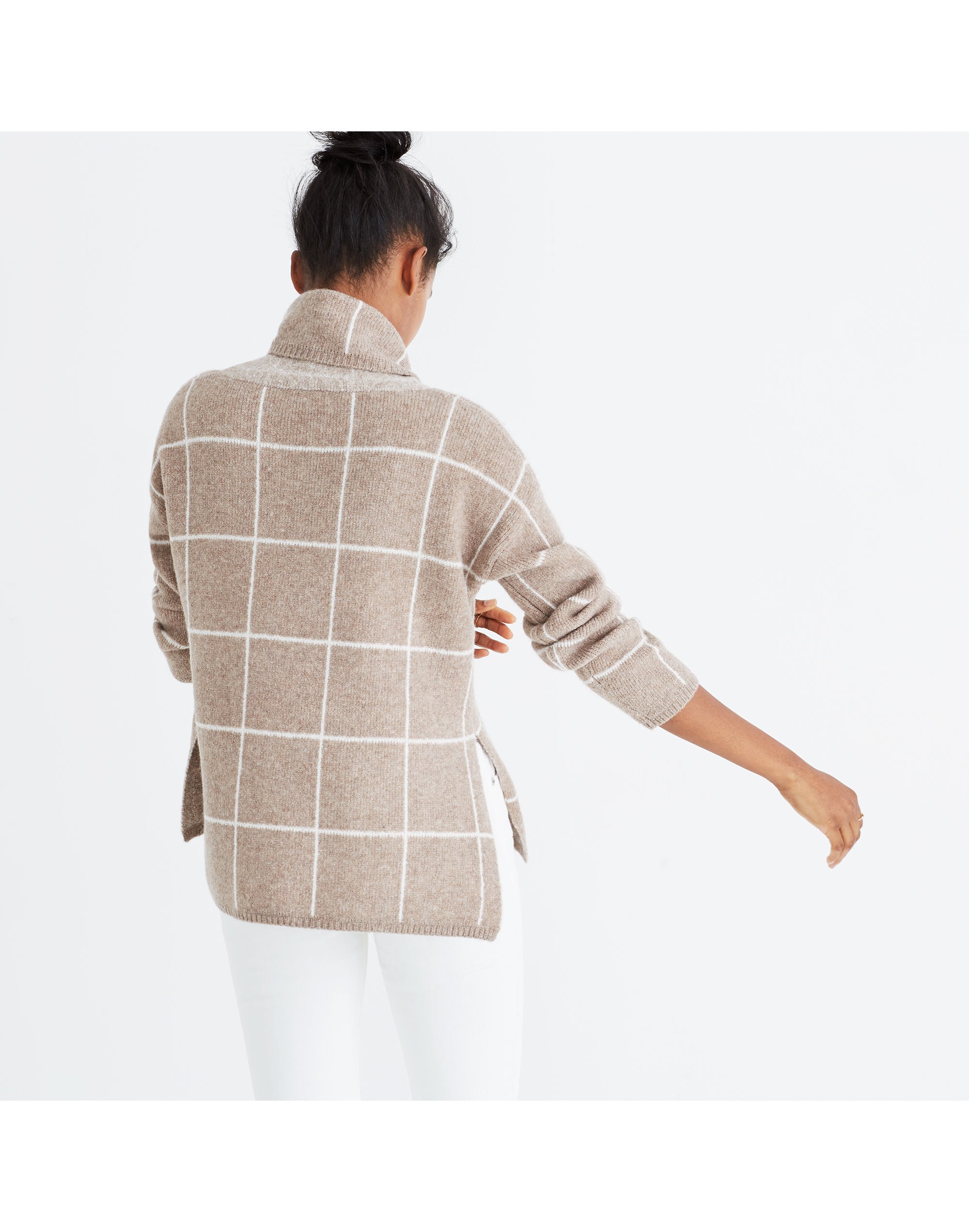 Windowpane Turtleneck Sweater | Madewell