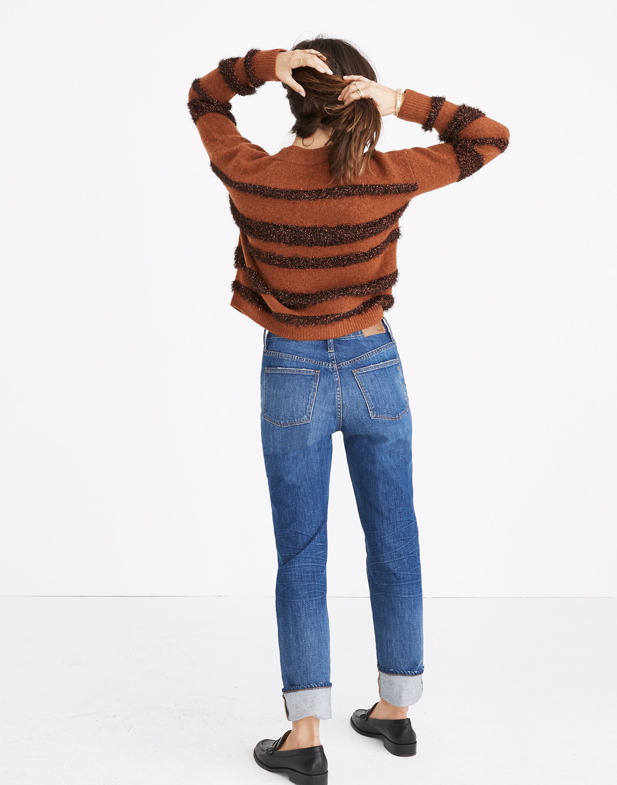 Tinsel-Stripe Pullover Sweater | Madewell