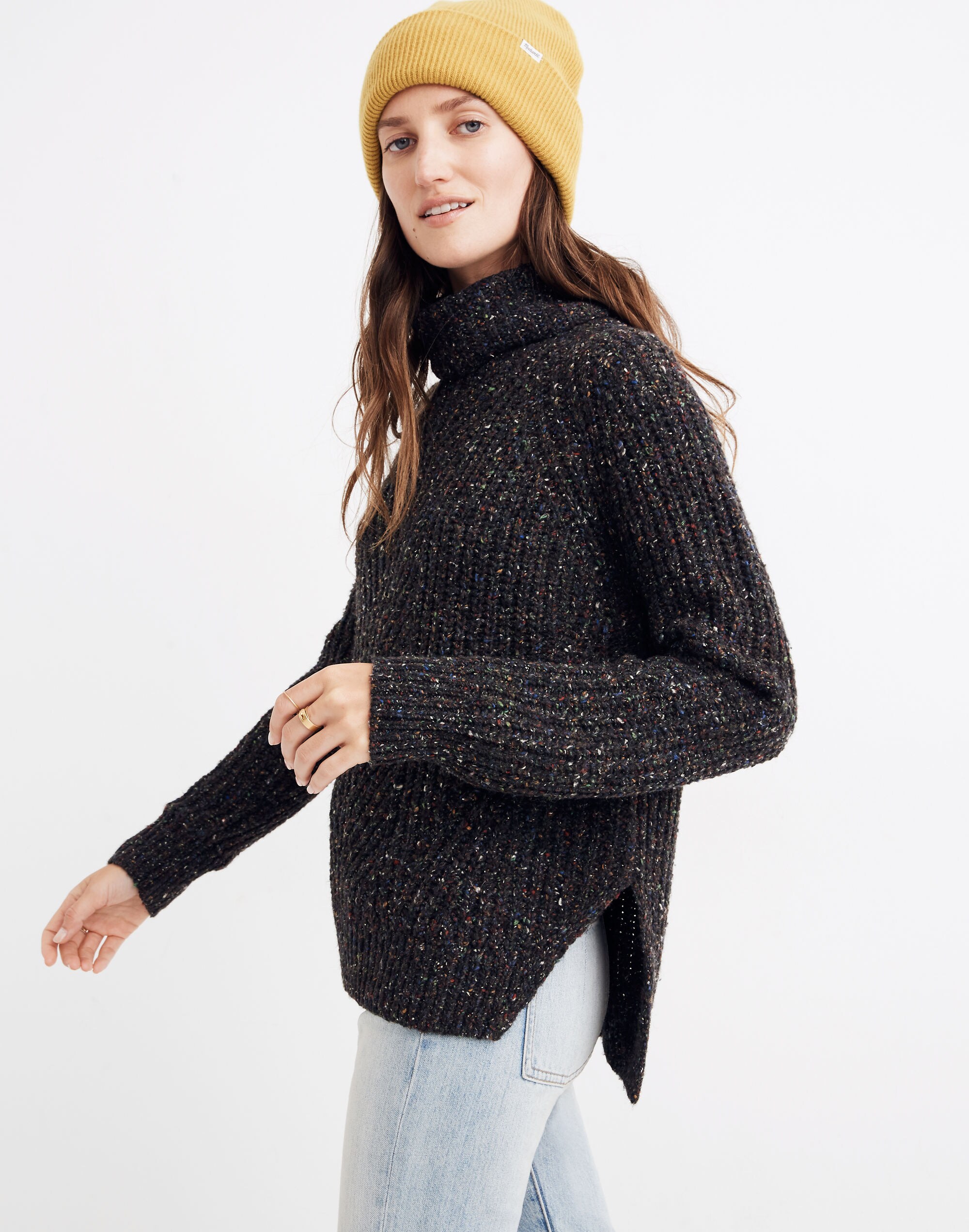 Colorfleck ribbed turtleneck on sale sweater