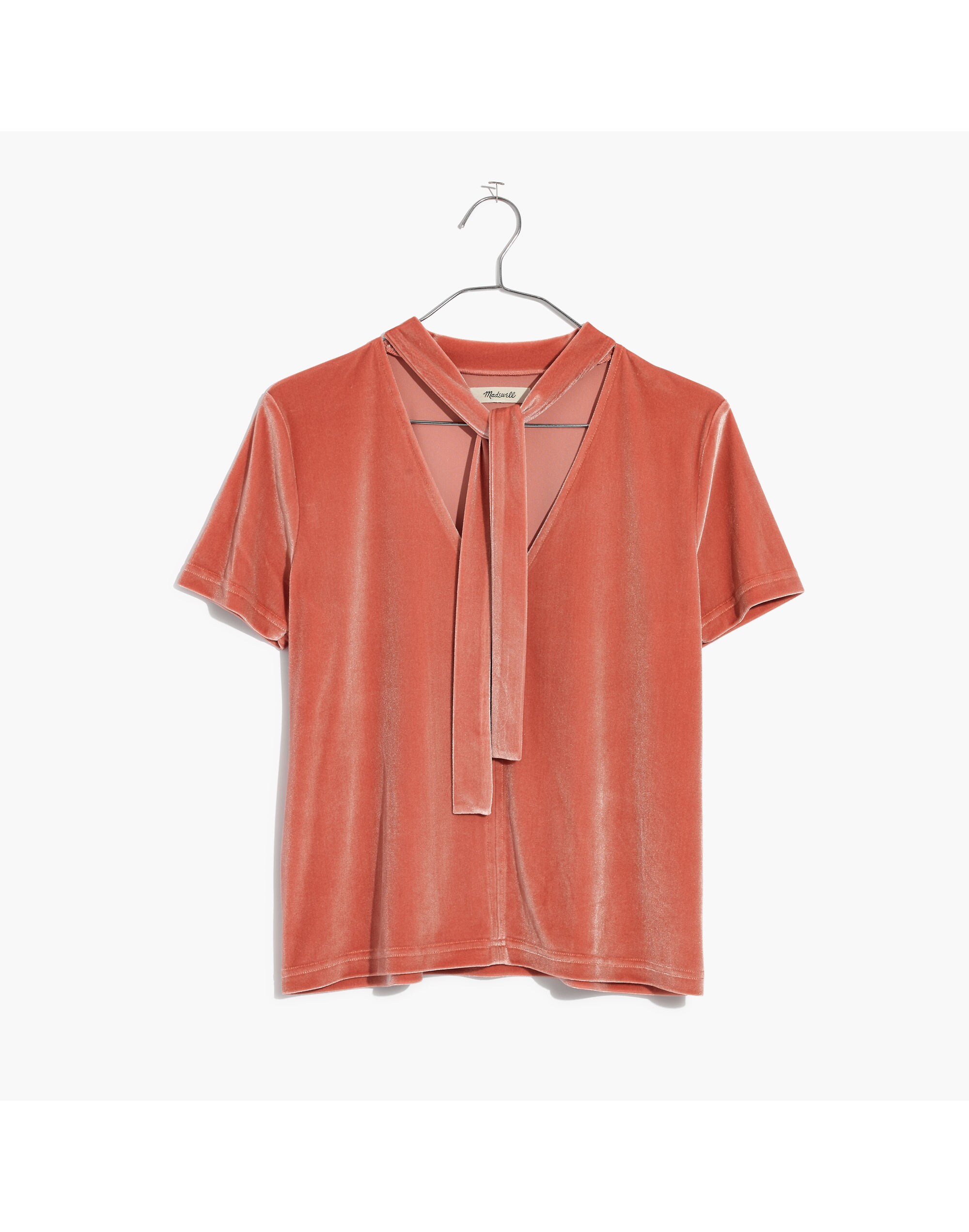 Velvet Tie-Neck Top | Madewell