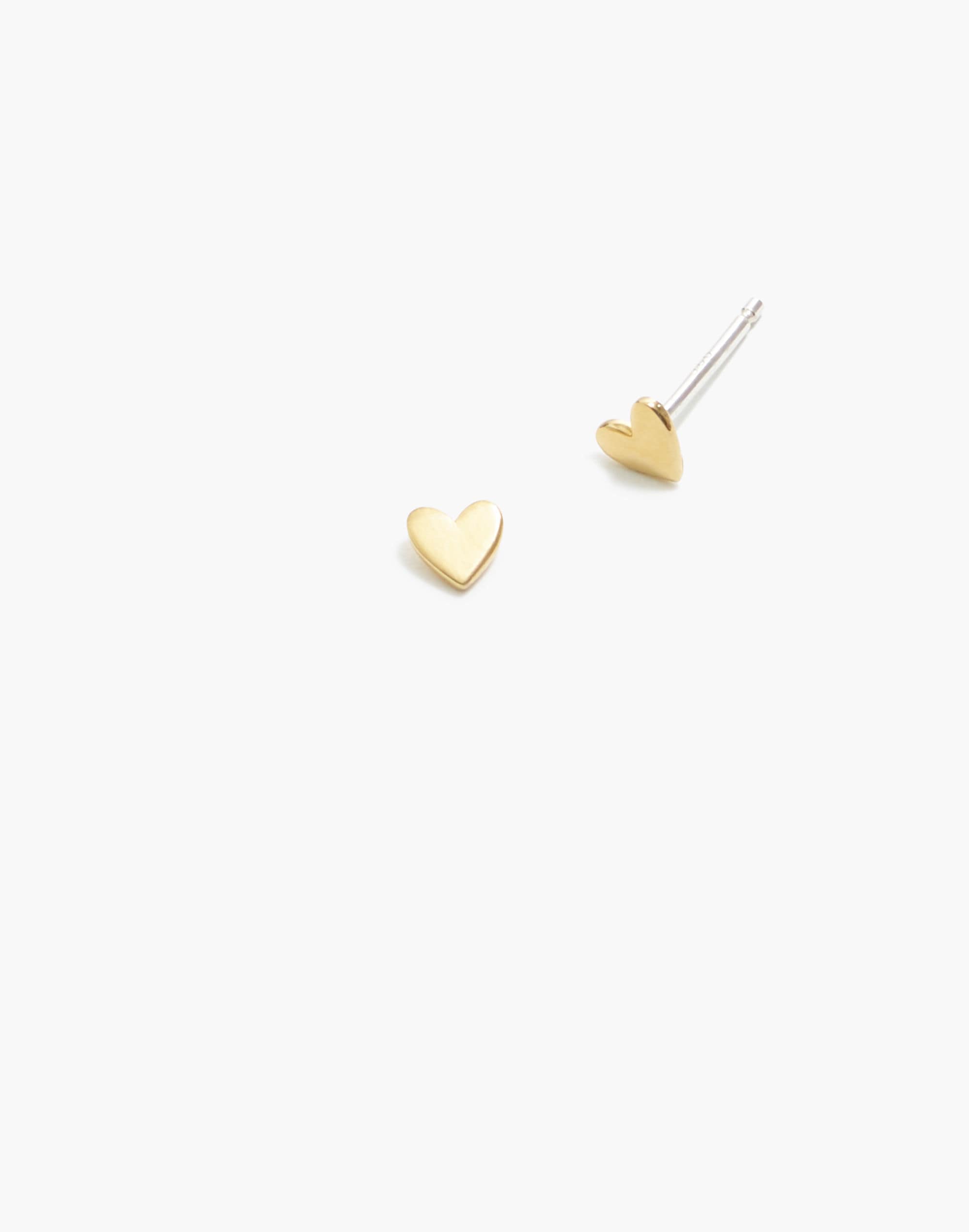 Demi-Fine Heart Stud Earrings | Madewell