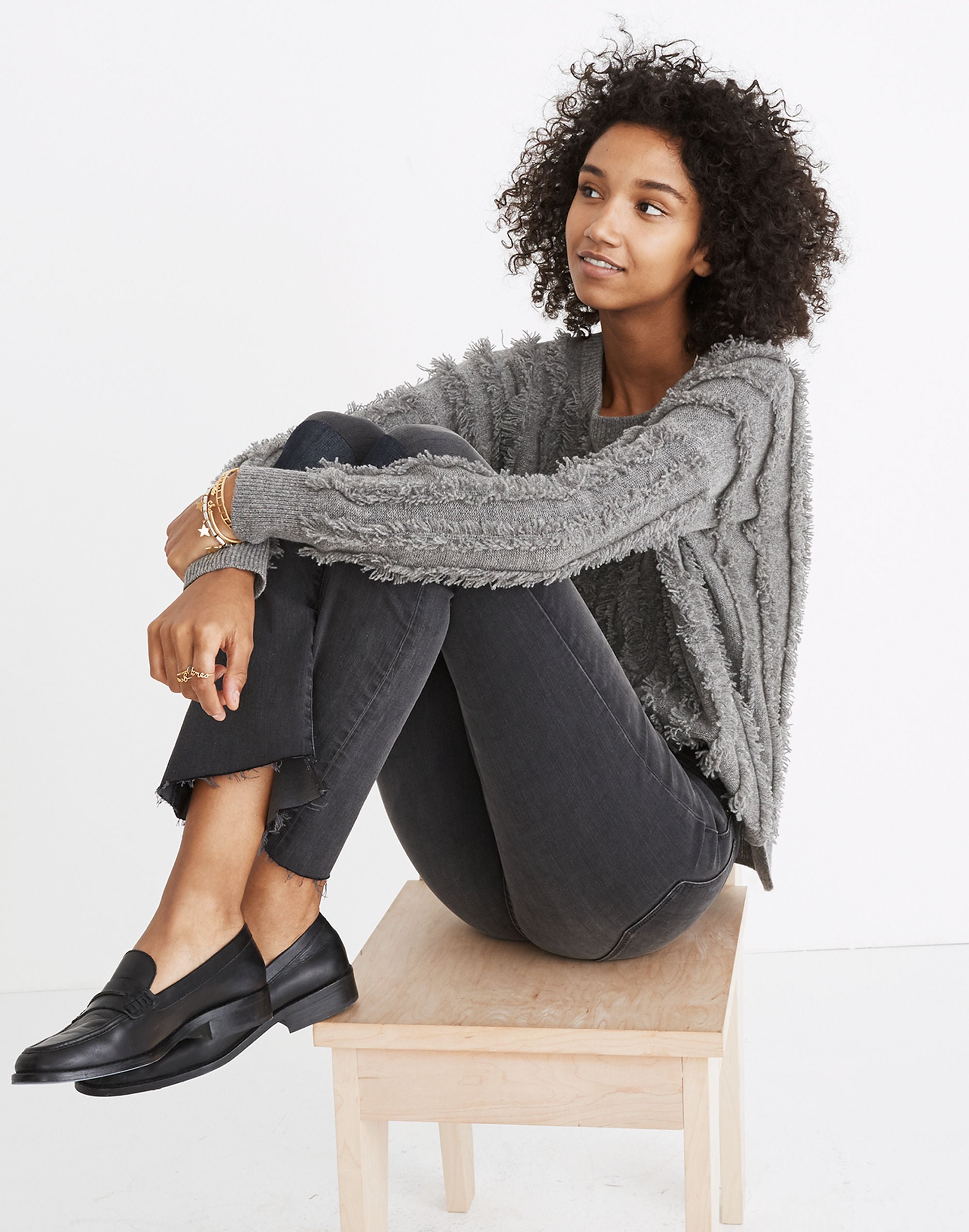 Fringe-Stripe Pullover Sweater | Madewell