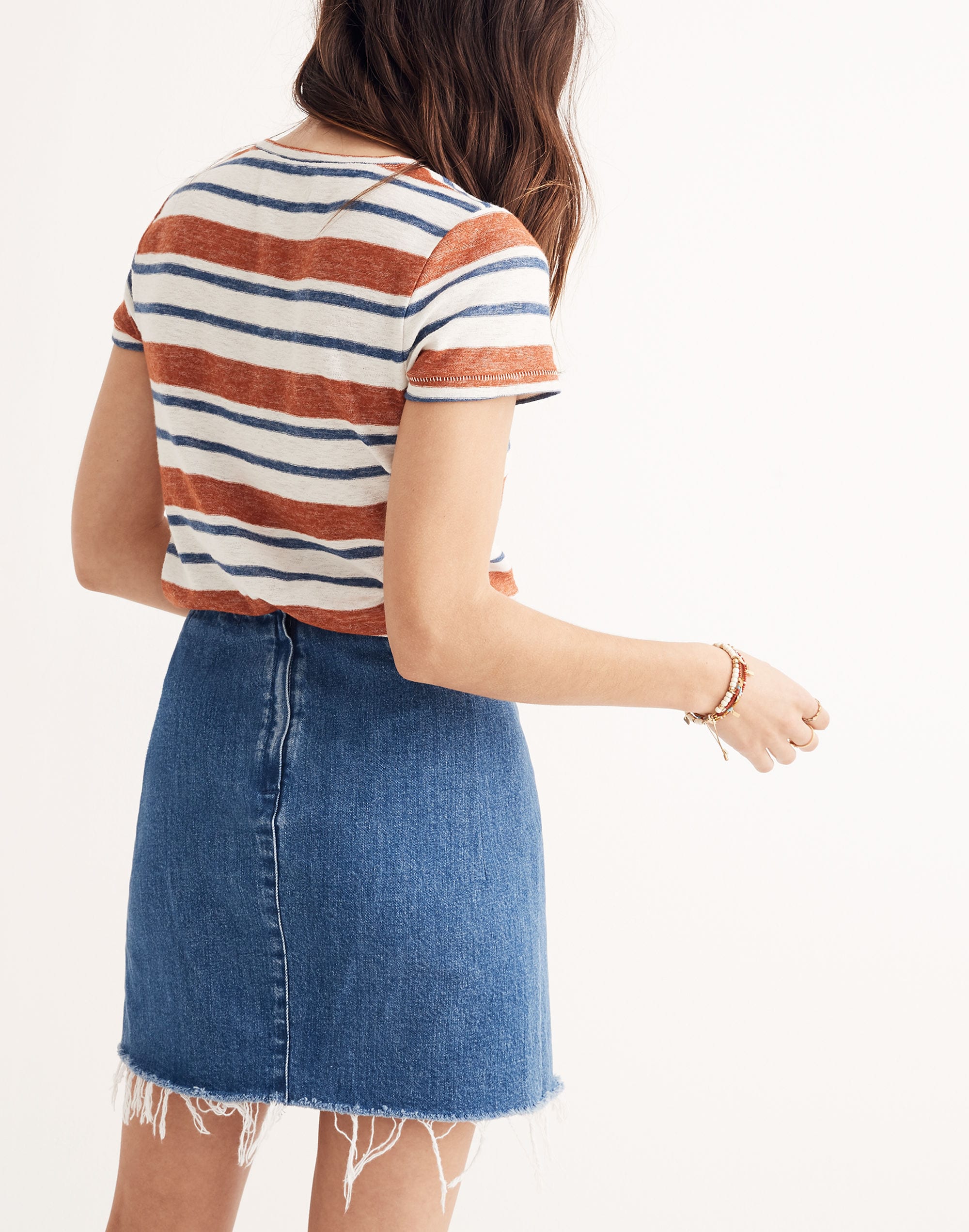 Monogram Denim Mini Wrap Skirt - Ready to Wear