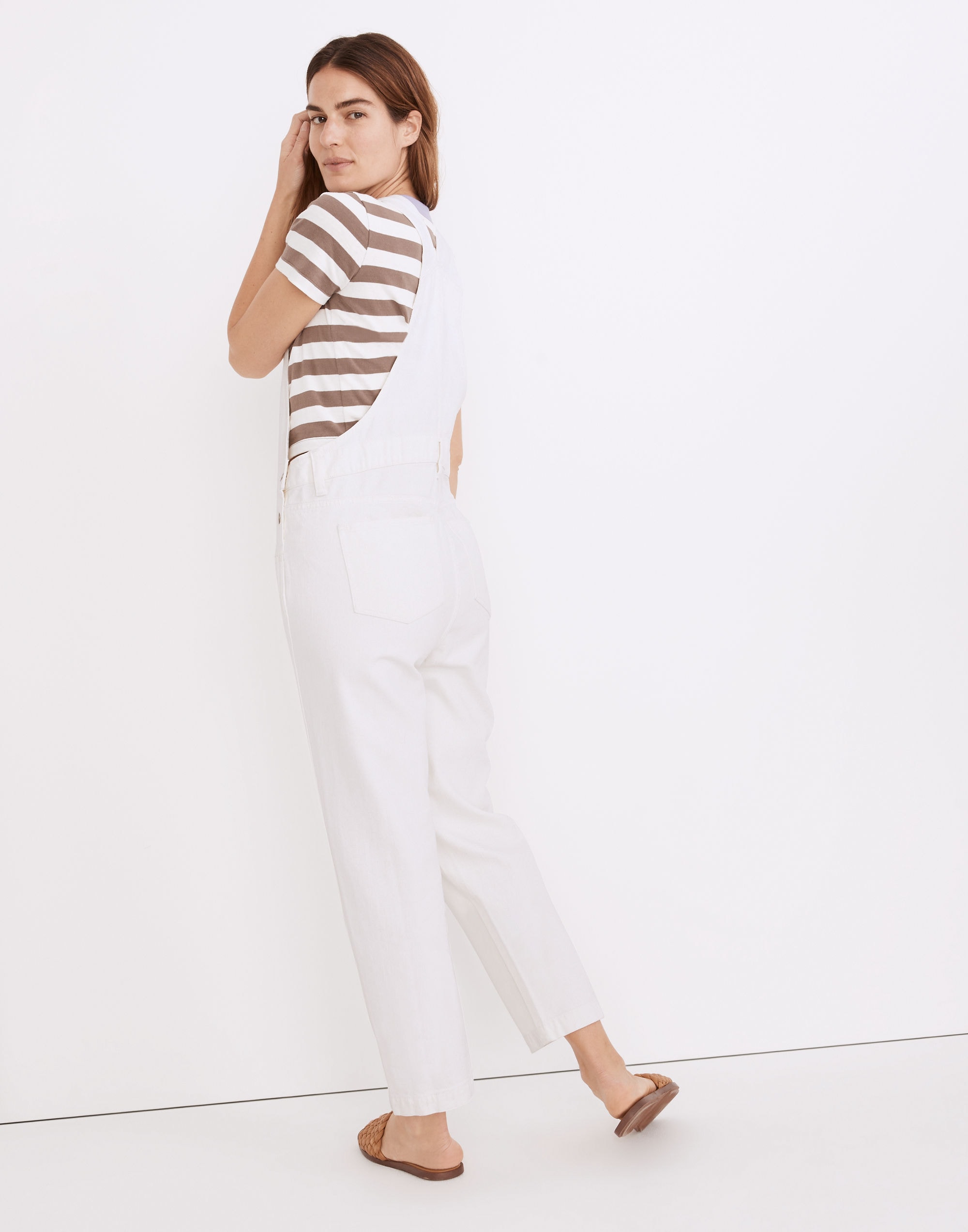 Tall Straight-Leg Overalls in Tile White | Madewell