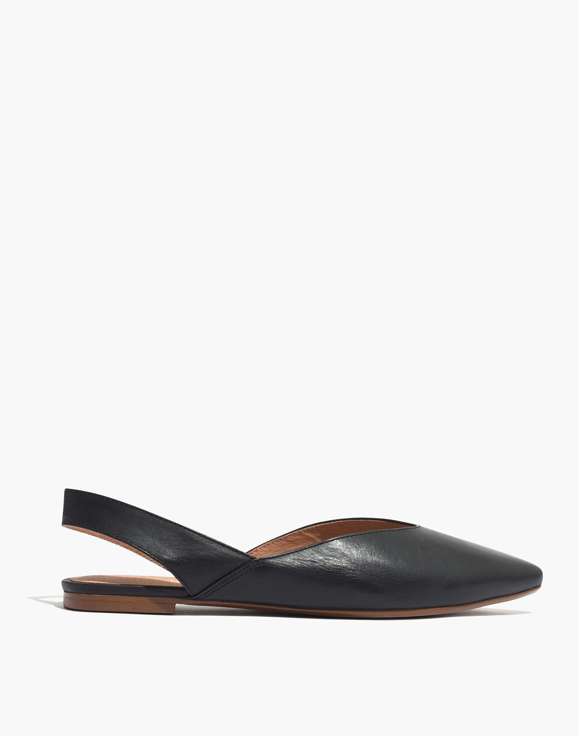 The Ava Slingback Flat Leather | Madewell