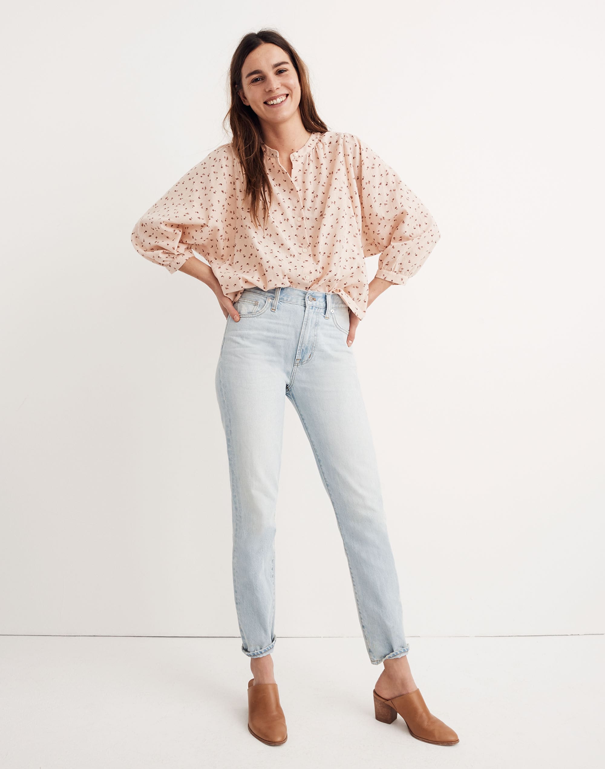 Peasant Top in Delicate Floral | Madewell