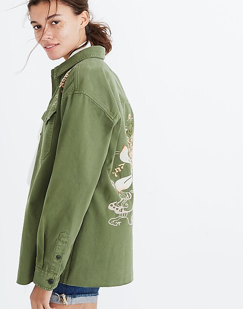 Anthropologie Embroidery Military Coats & Jackets